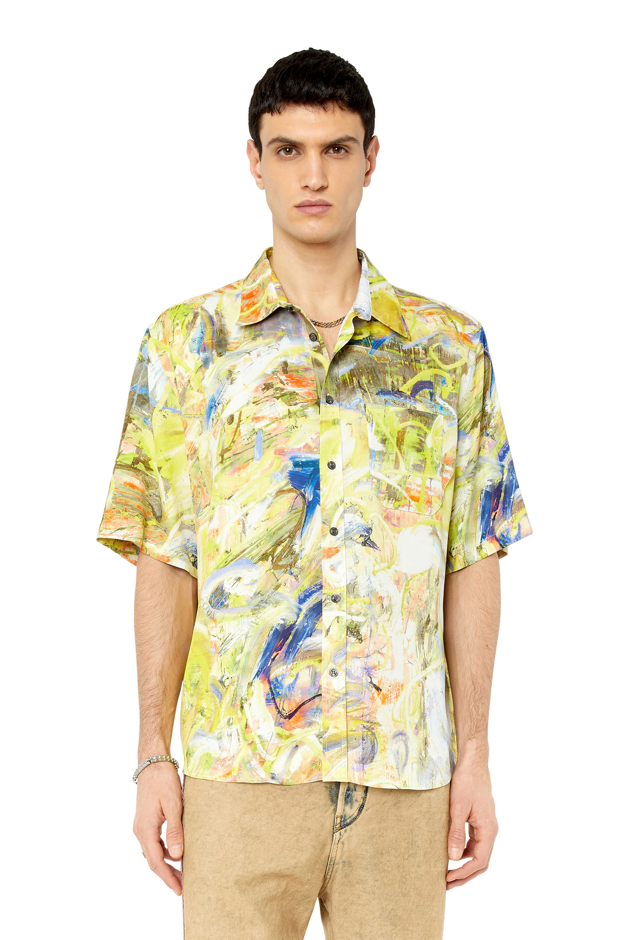 【期間限定】 S-UMBE-SSL-PRINT Man: Short sleeve shirt in printed twill トップス