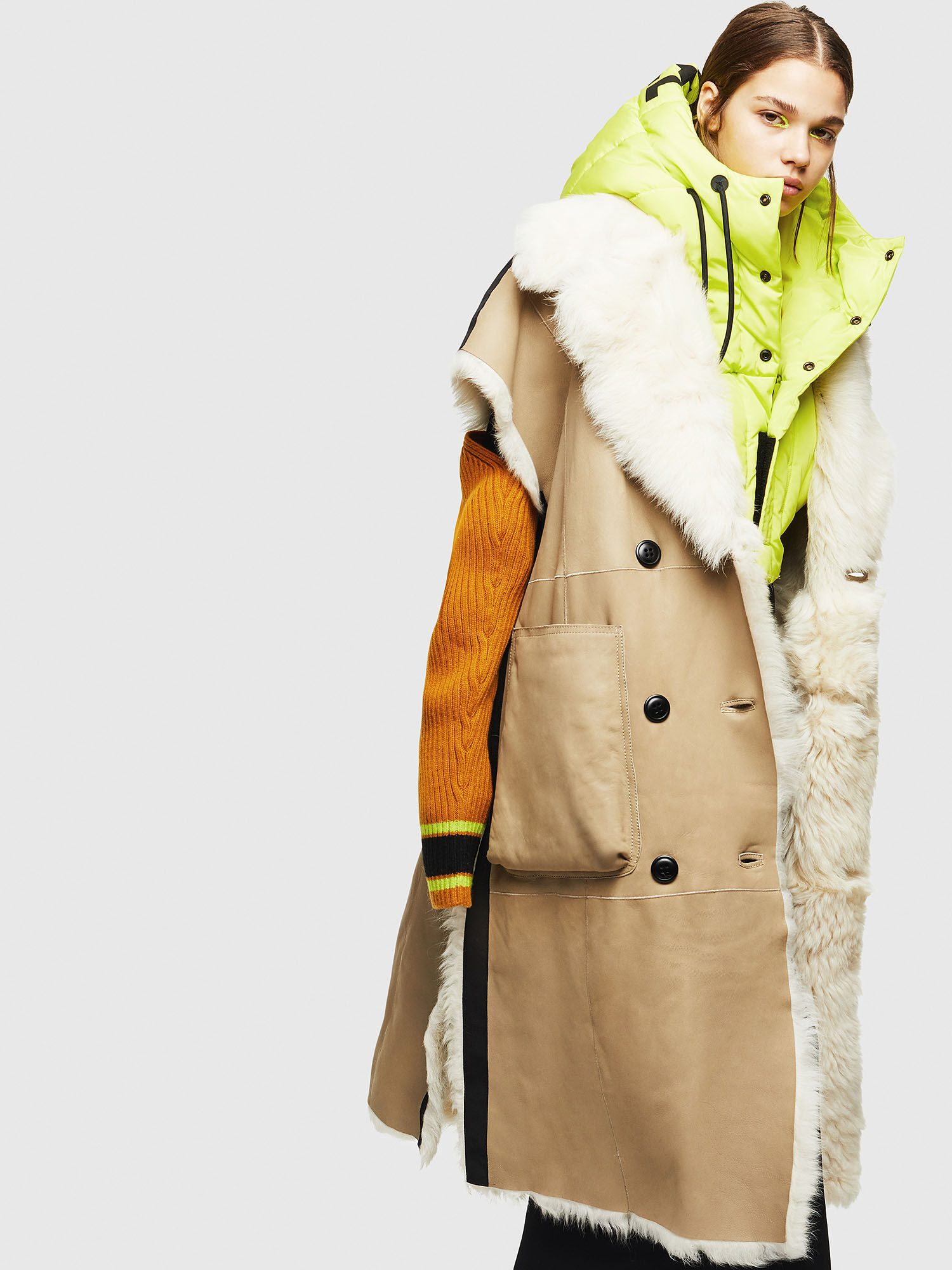 Diesel sales shearling coat