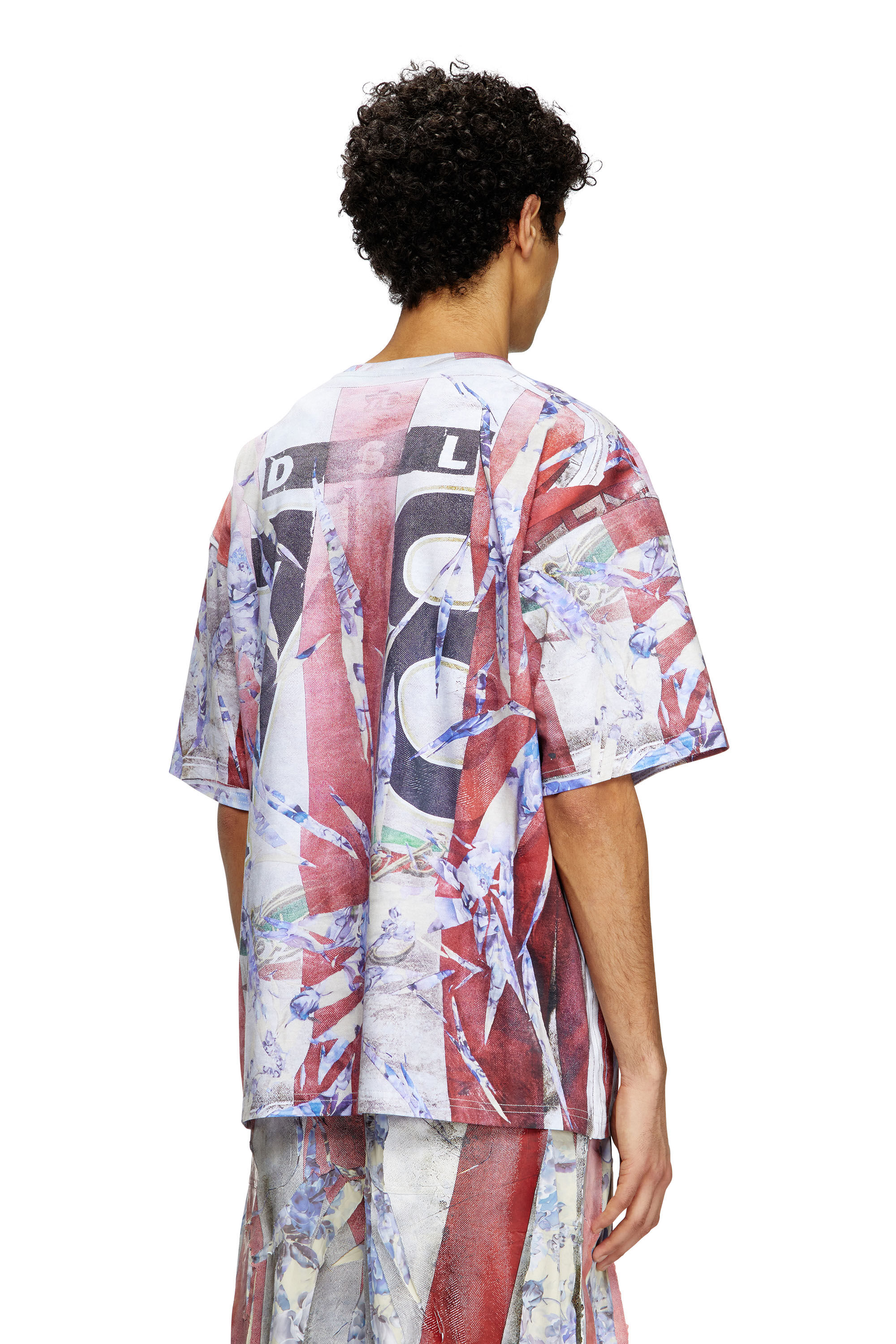 Diesel - T-BOXT-R13, Camiseta con estampado de trampantojo agrietado Hombre in Multicolor - 4