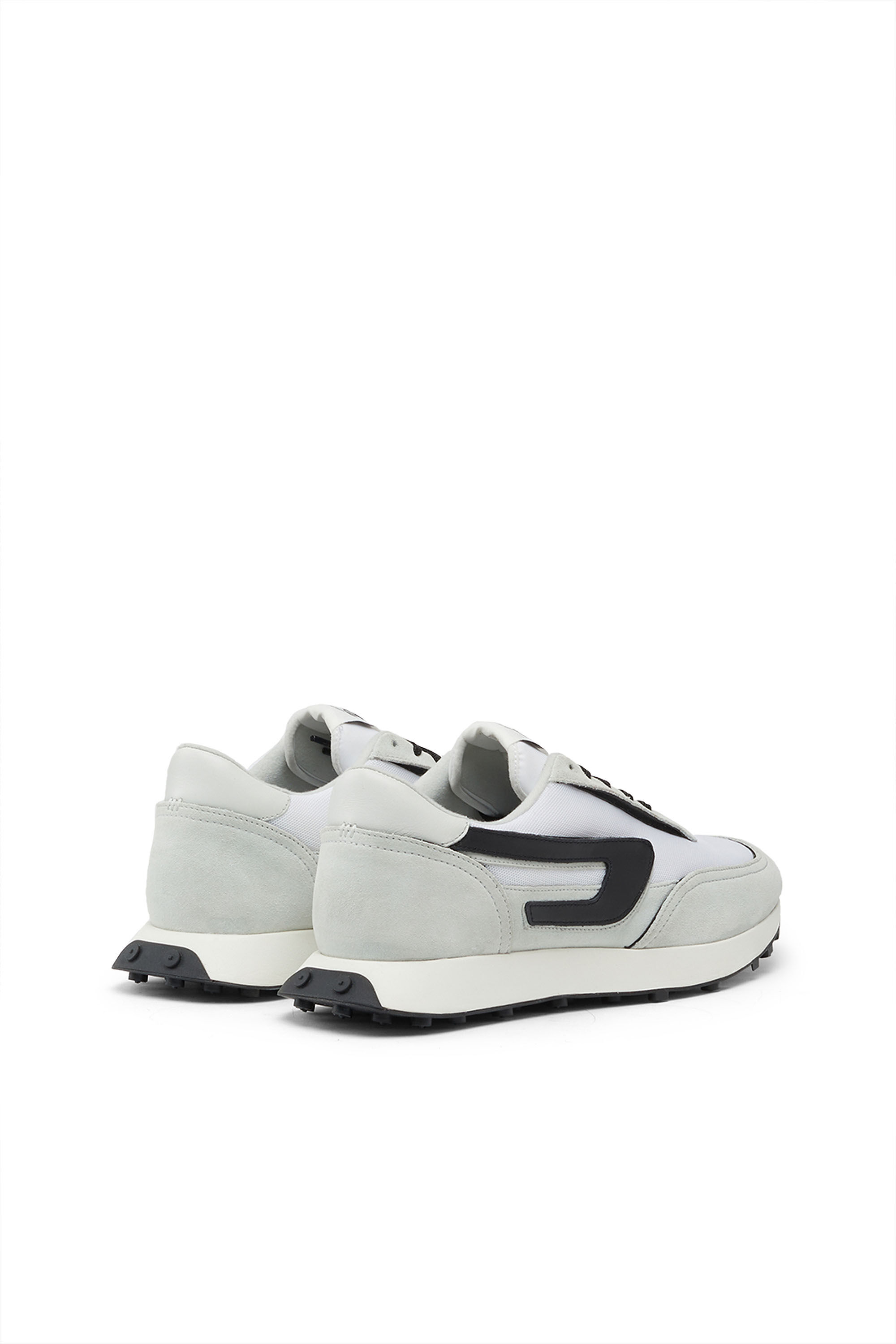 Diesel - S-RACER LC, Man's S-Racer Lc - Mesh sneakers with D logo in Black/White - 3