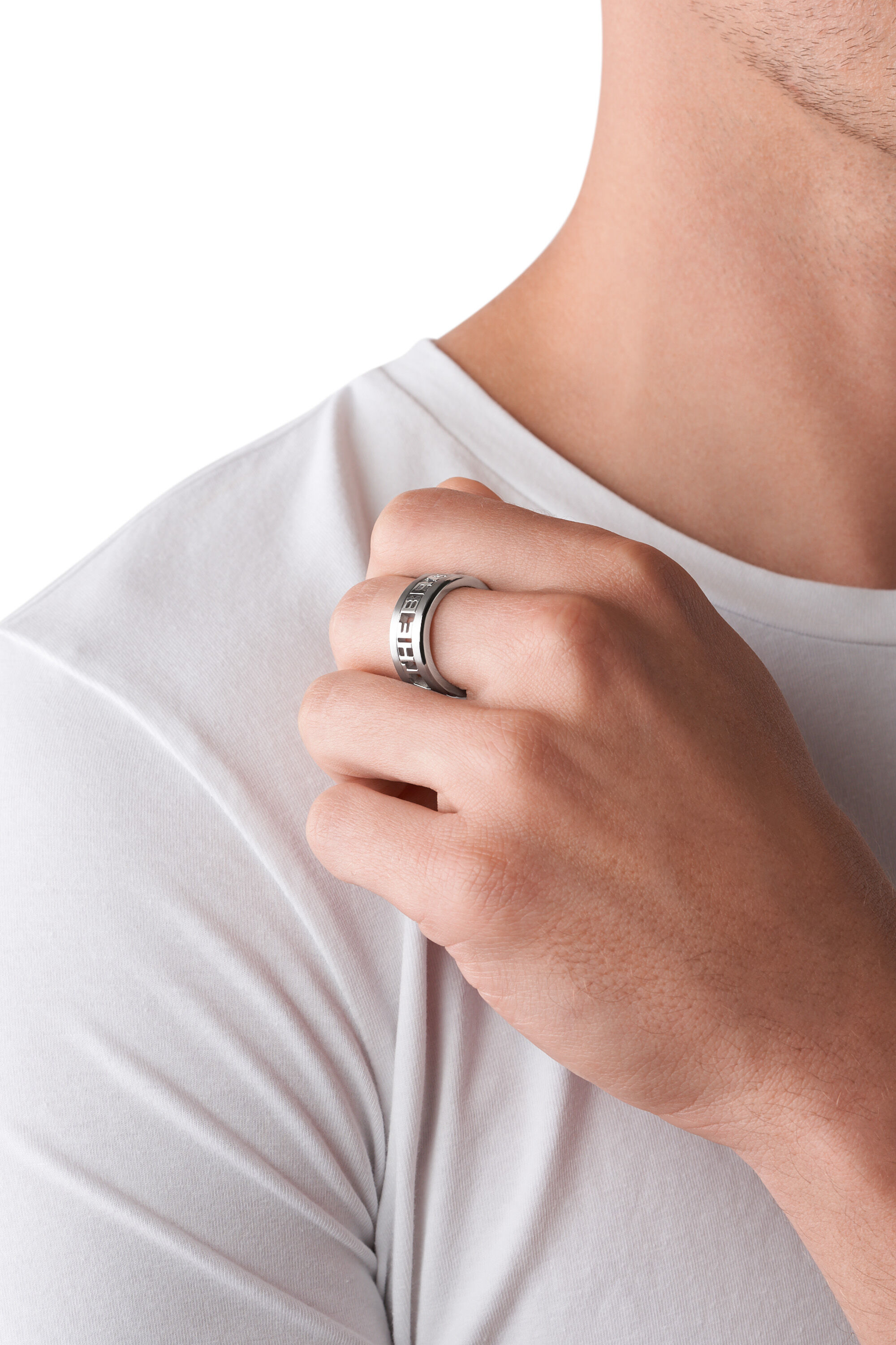 DX1332 Man: Stainless Steel Band Ring | Diesel