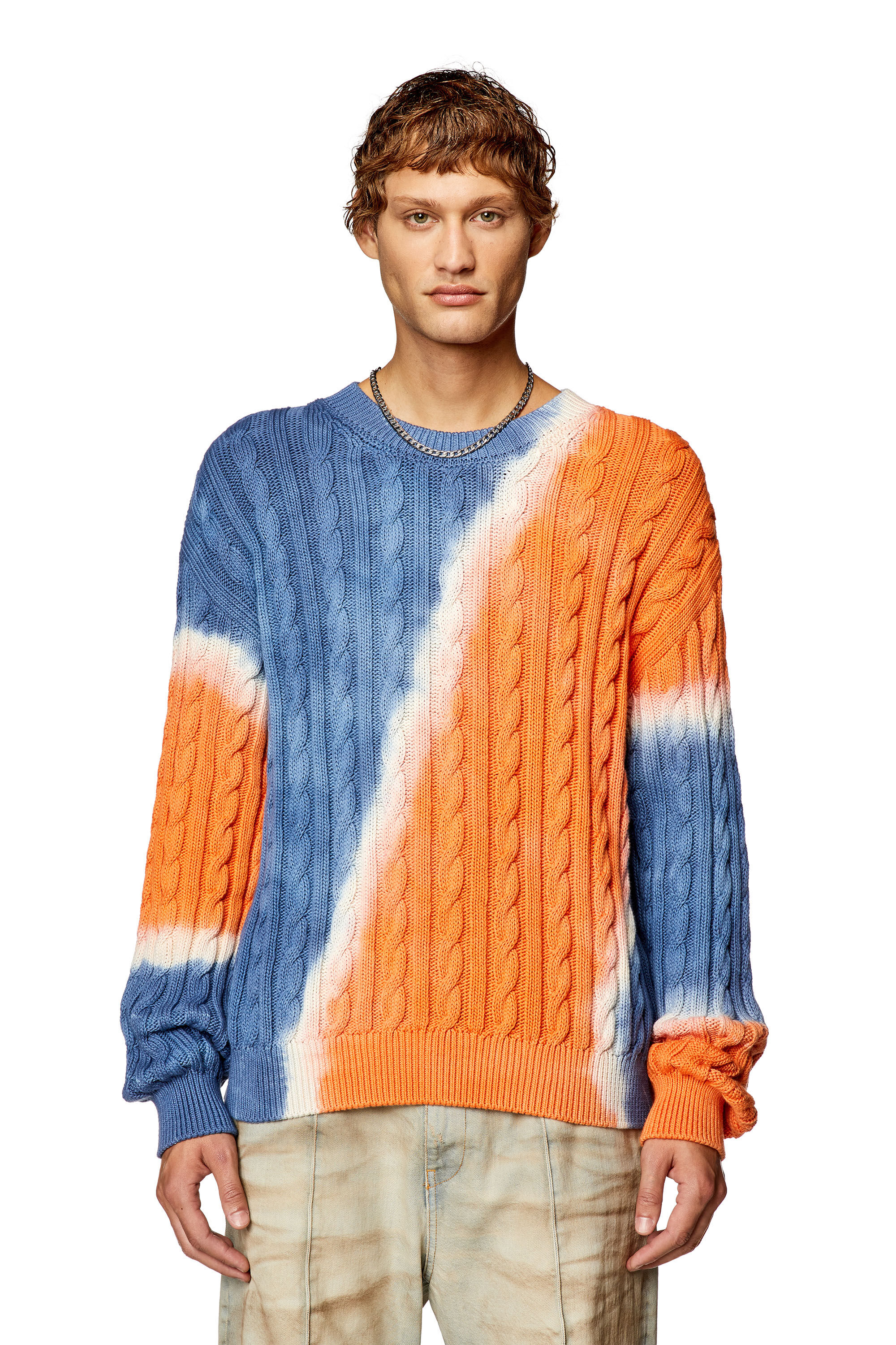 Orange tie dye jumper top