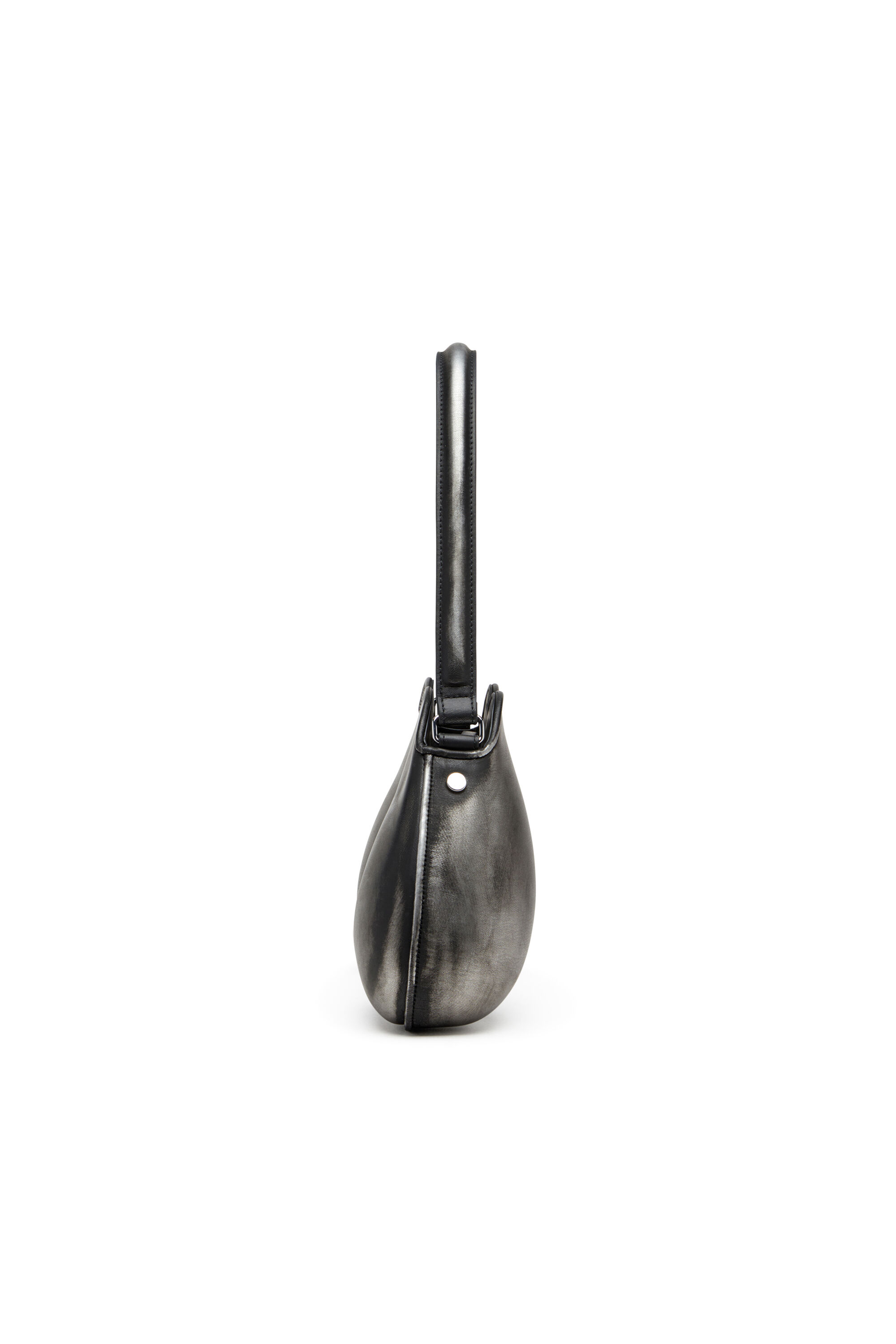 Diesel - DOUBLE-D SHOULDER, Double-D-Bolso de hombro rígido en PU cepillado Mujer in Negro - 6