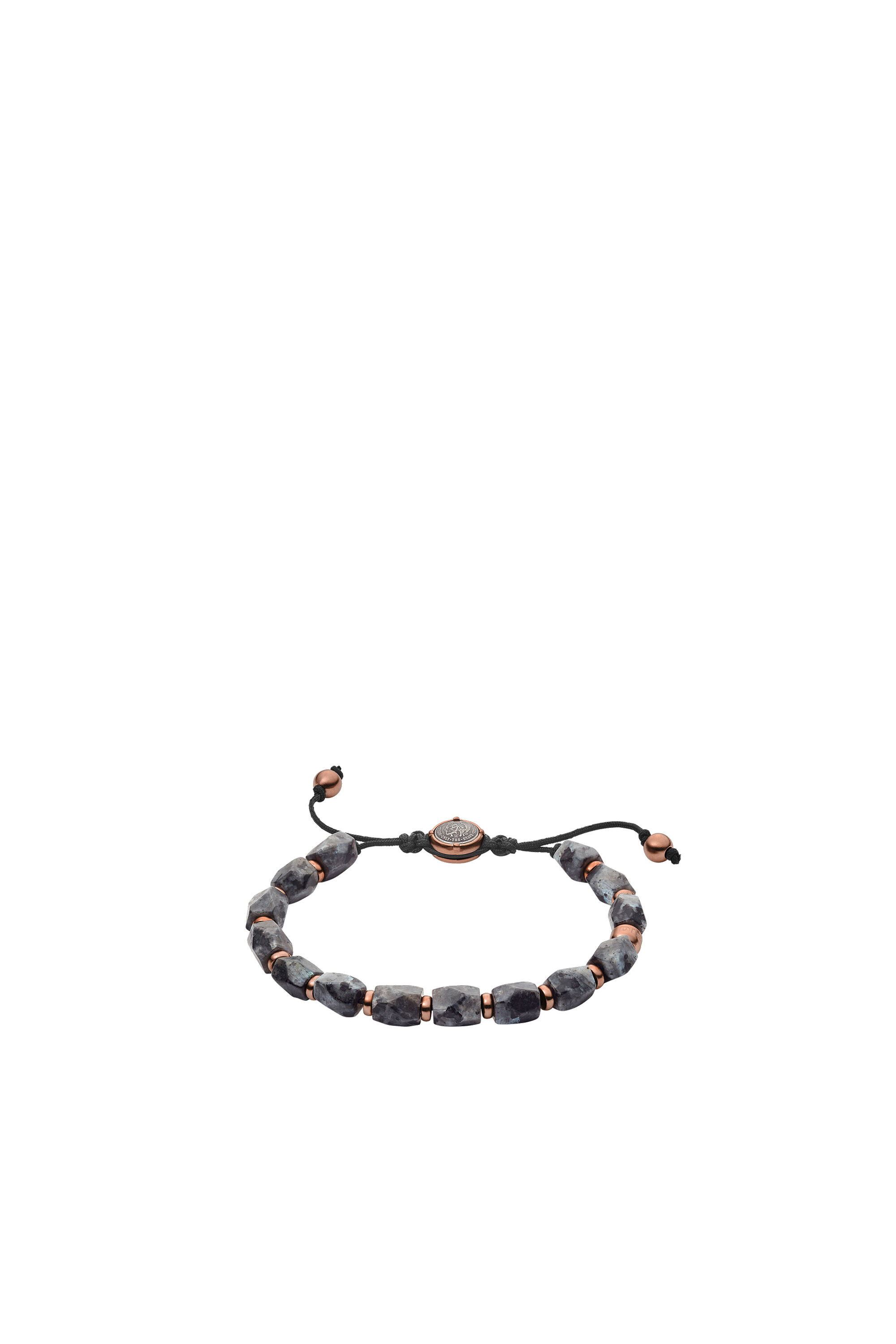 DX1217 Man: Gray Semi-Precious Beaded Bracelet | Diesel