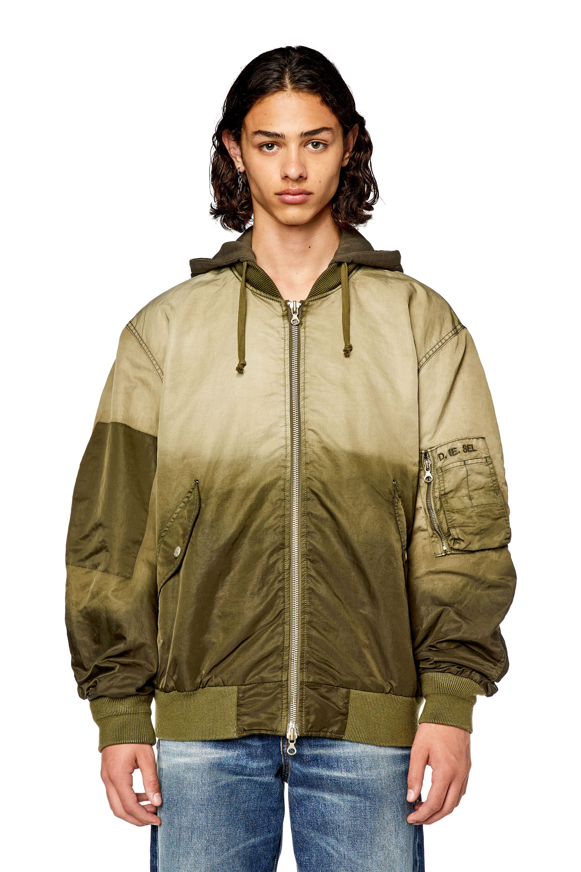 Diesel satin bomber jacket sale