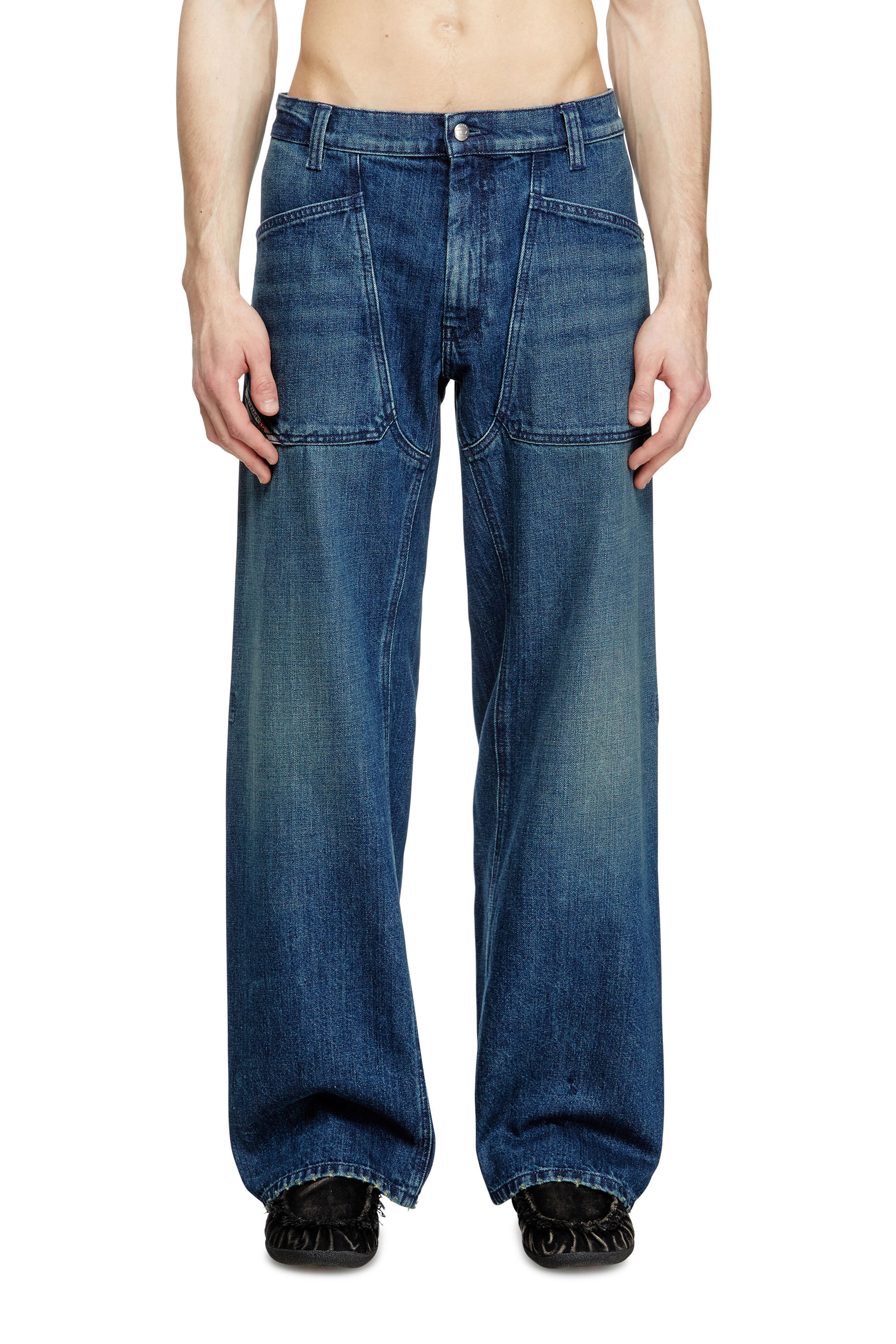 Diesel - Relaxed Jeans D-Zeta 0DBDS Hombre, Azul Oscuro - 3