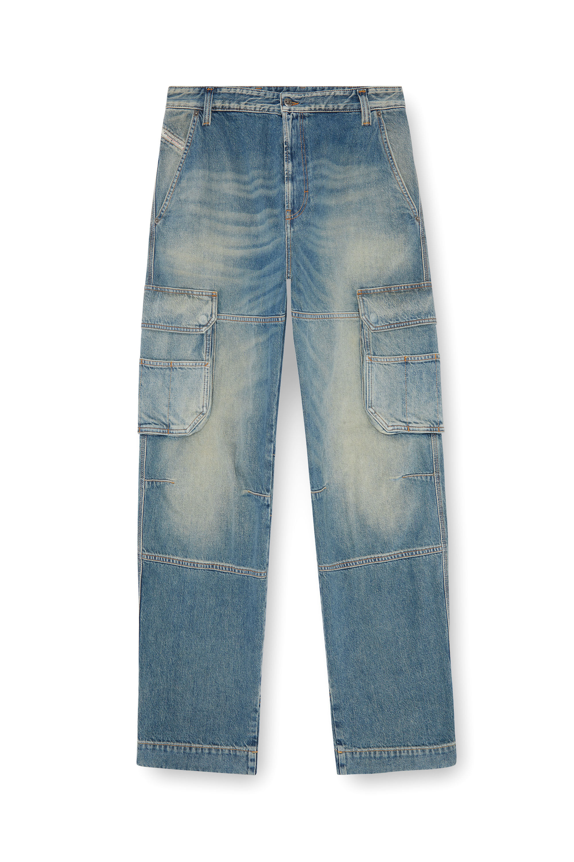 Diesel - Straight Jeans D-Fish 09J83, Hombre Straight Jeans - D-Fish in Azul marino - Image 2