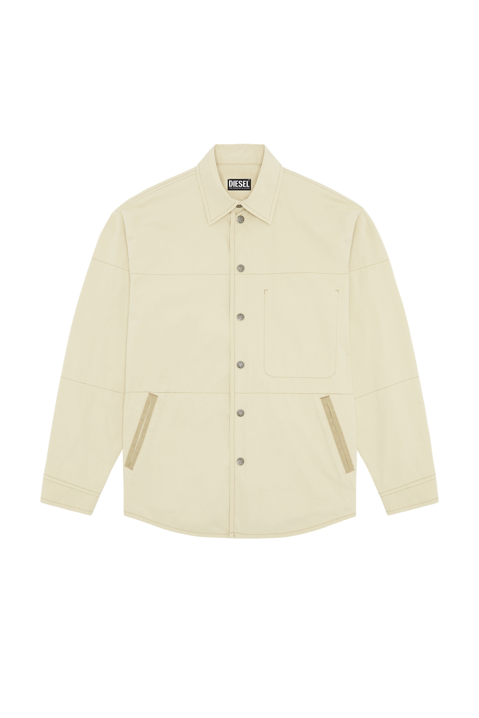 S-DOVES Man: Shirt jacket in peached twill | Diesel