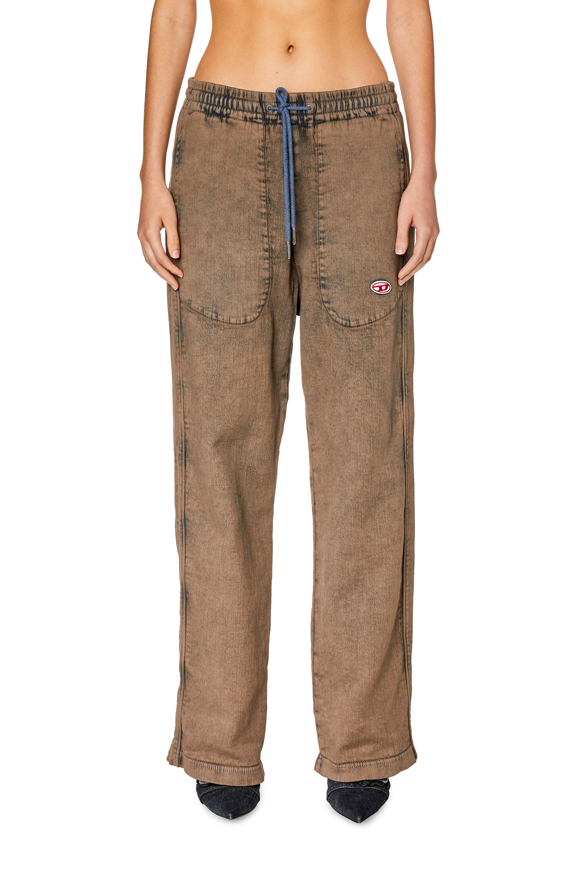 Diesel - Straight D-Martians Track Denim 09H04, Straight D-Martians Track Denim Unisex in Marrón - 6