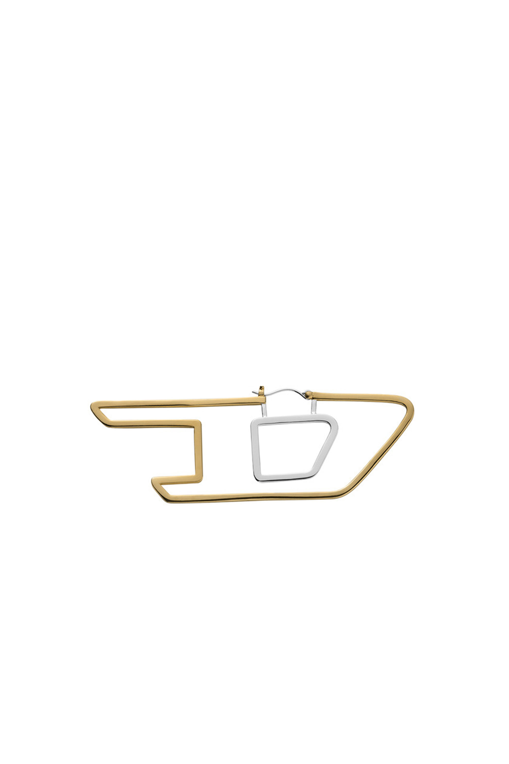 Diesel - DX1364, Unisex's Two-tone brass hoop earrings in Gold - 2
