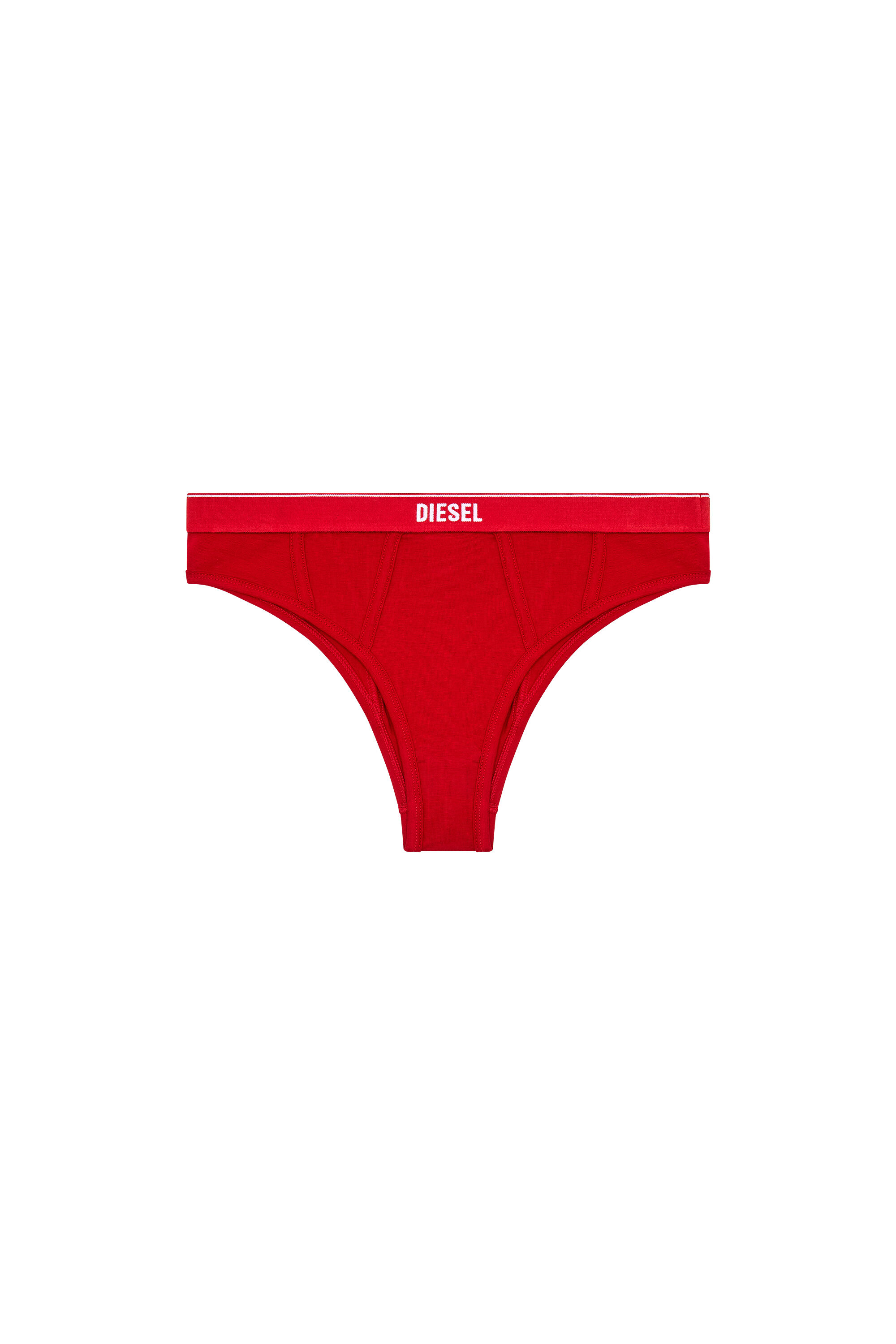 Diesel - UFPN-MARPY, Woman's Briefs with diagonal binding in Red - 4
