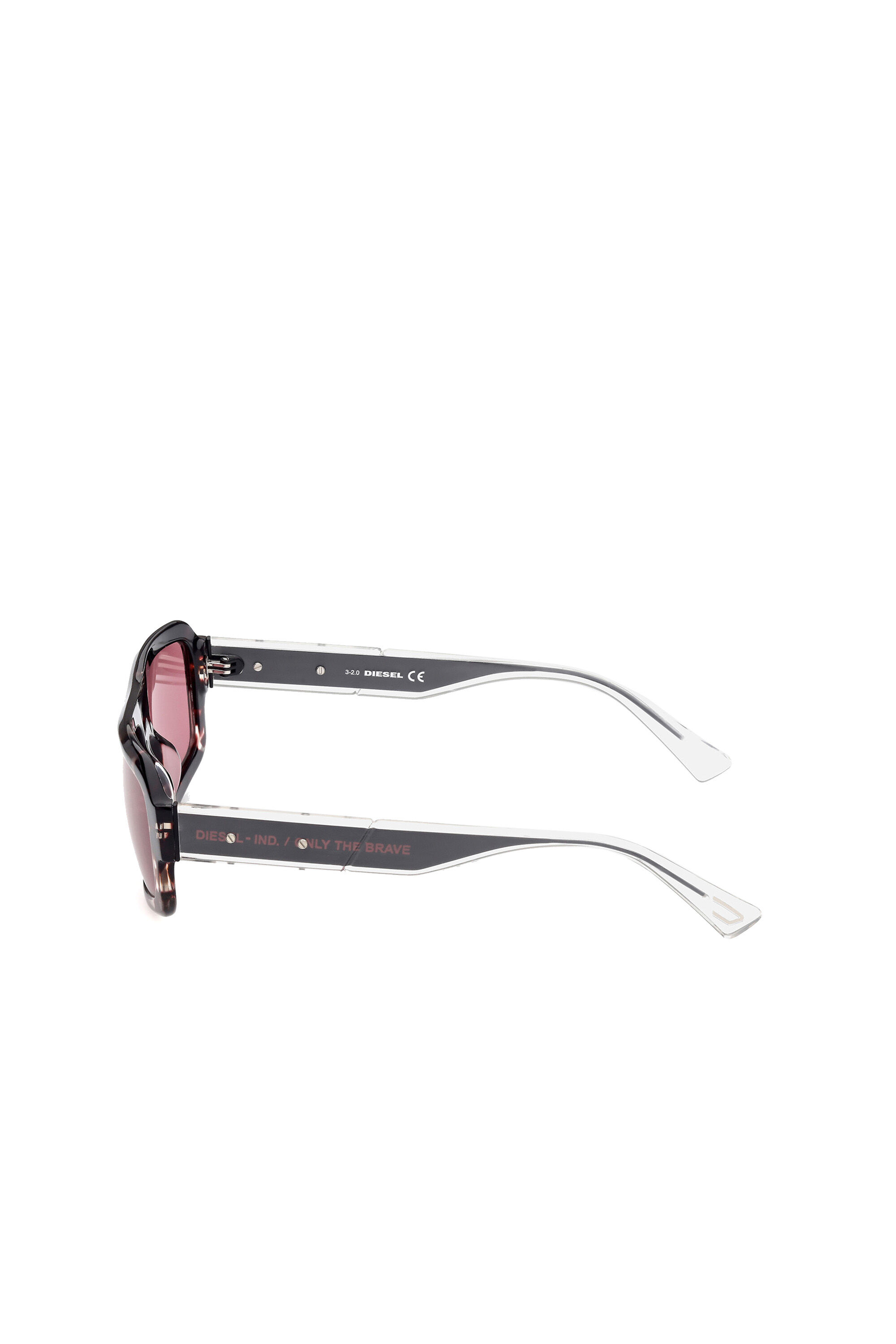 Diesel - DL0348, Gafas de sol de construcción atrevida Hombre in Marrón - 4
