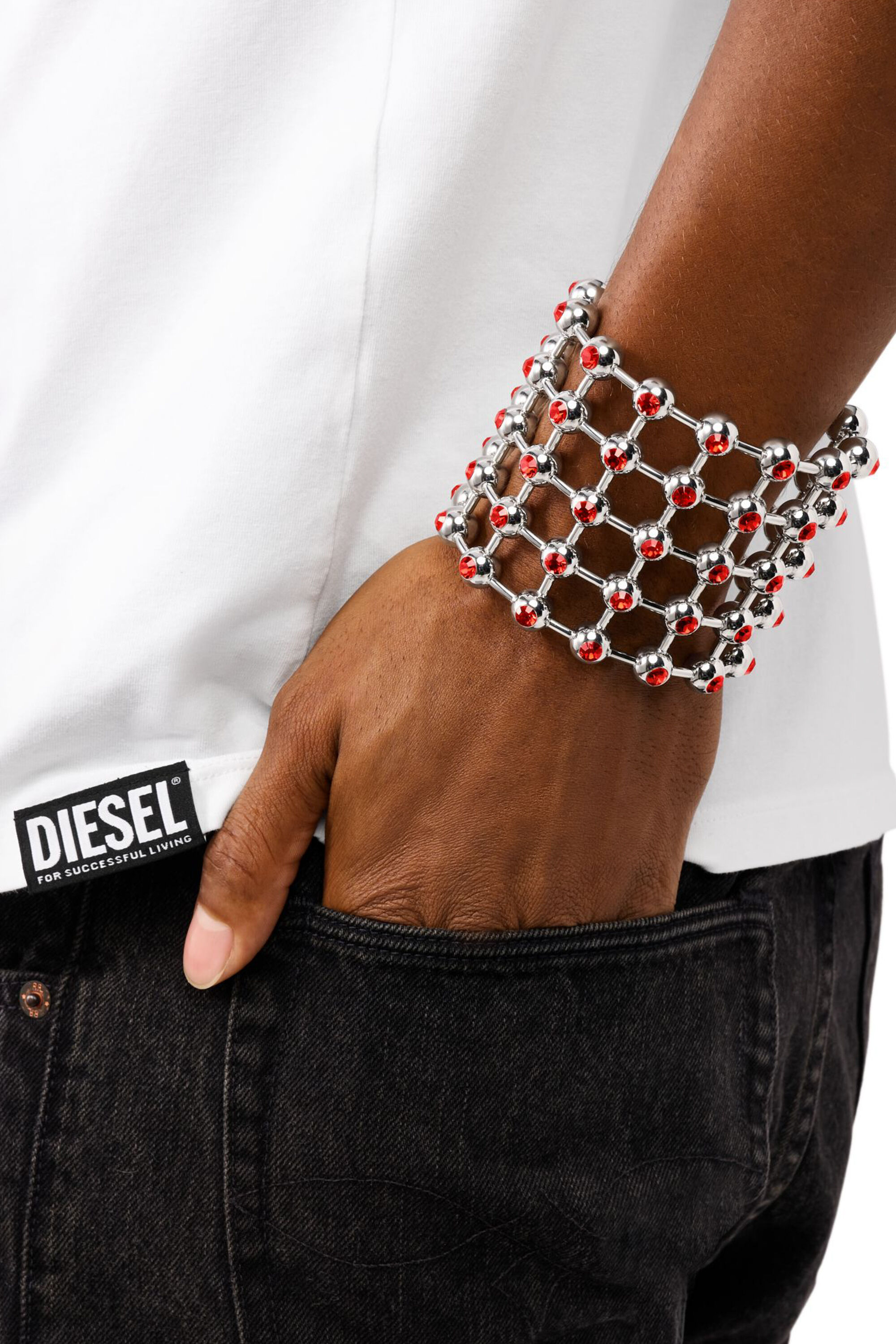 Diesel - DX1559040 JEWEL, Pulsera de acero inoxidable Unisex in Plateado - 2
