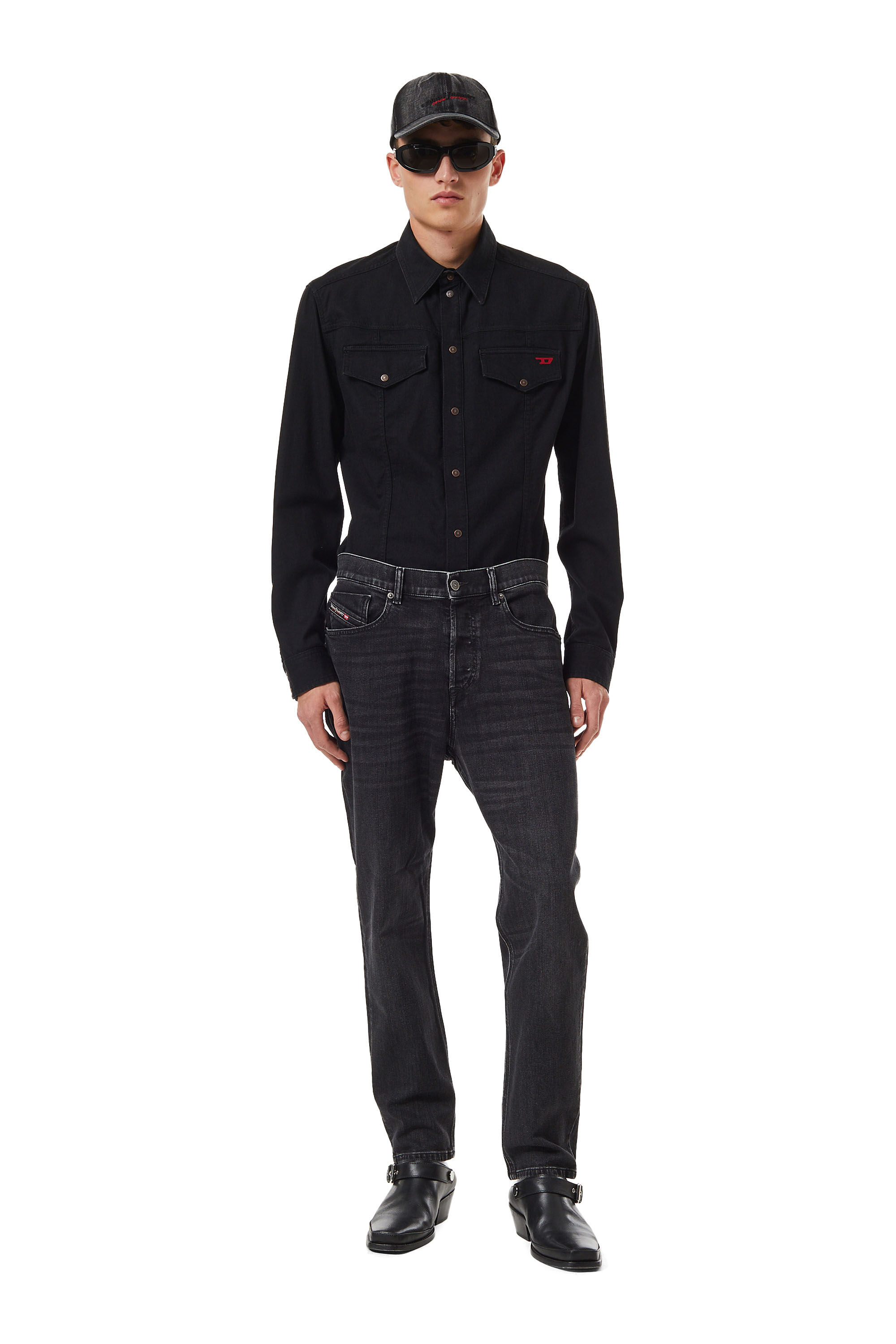 2005 D-Fining Tapered Jeans | Black/Dark Grey | Diesel