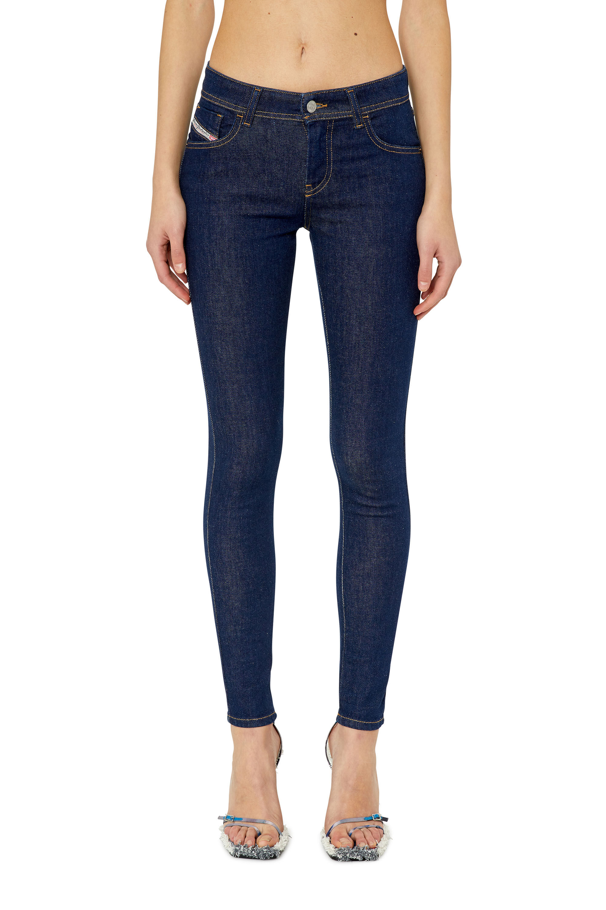 2017 SLANDY Woman: super skinny Dark blue Jeans | Diesel