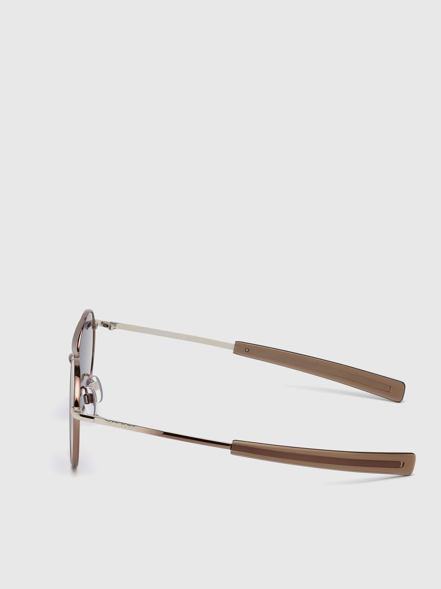 Diesel - DL0220, Man's Round shape eyewear with thin temples in Bronze - 2