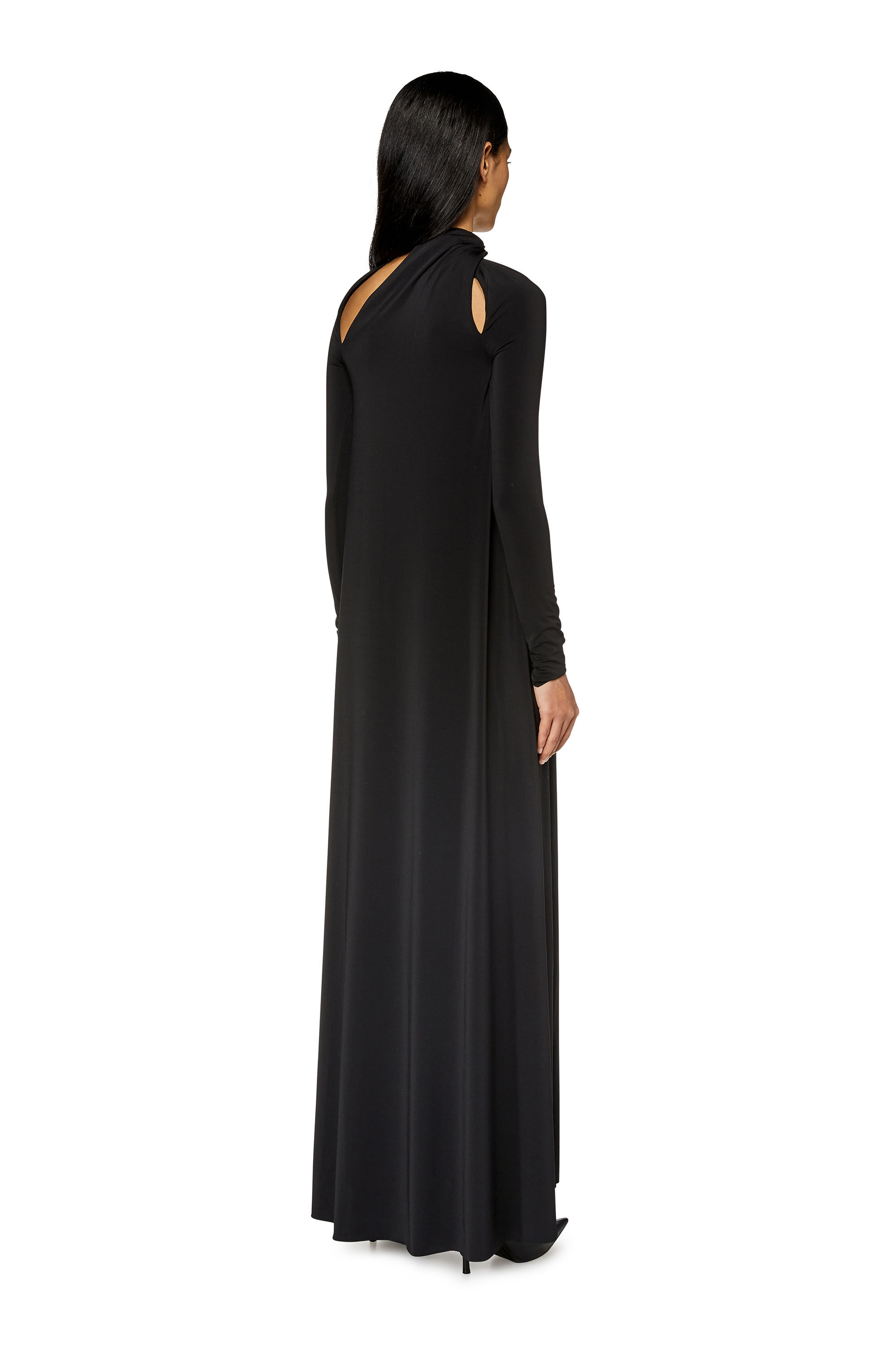 【おまけ付】 Women's Cut-out halterneck gown with logo choker | Black スーツ・フォーマル・ドレス