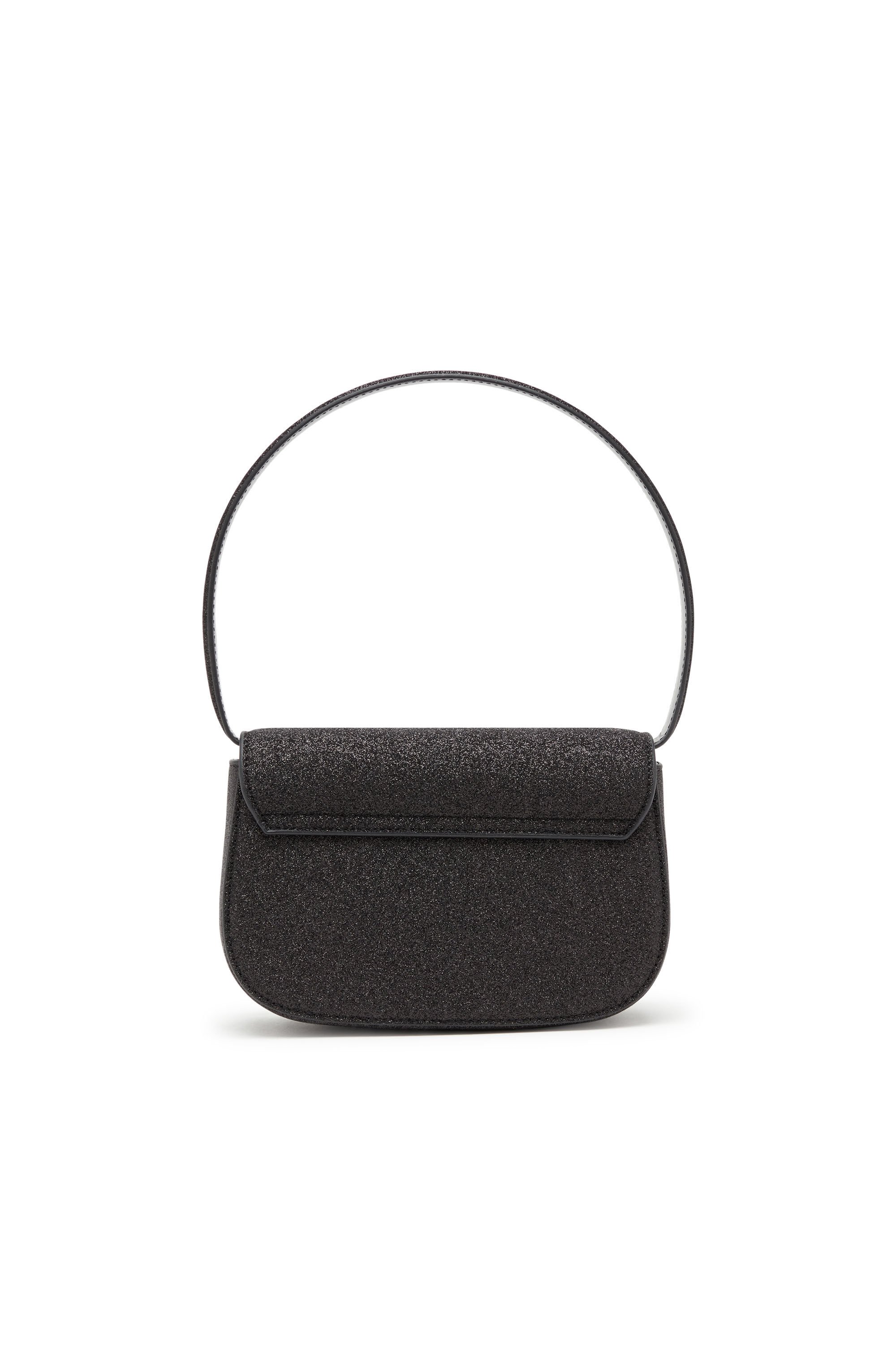 Diesel - 1DR, Woman 1DR-Iconic shoulder bag in glitter fabric in Black - Image 3