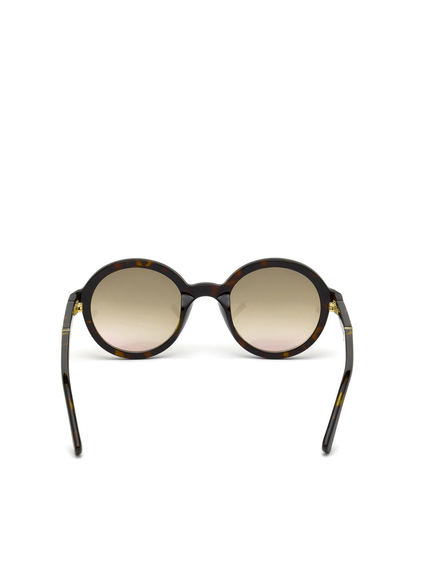 Diesel - DL0264, Unisex's Round shape eyewear with slanting detail in Brown - 7