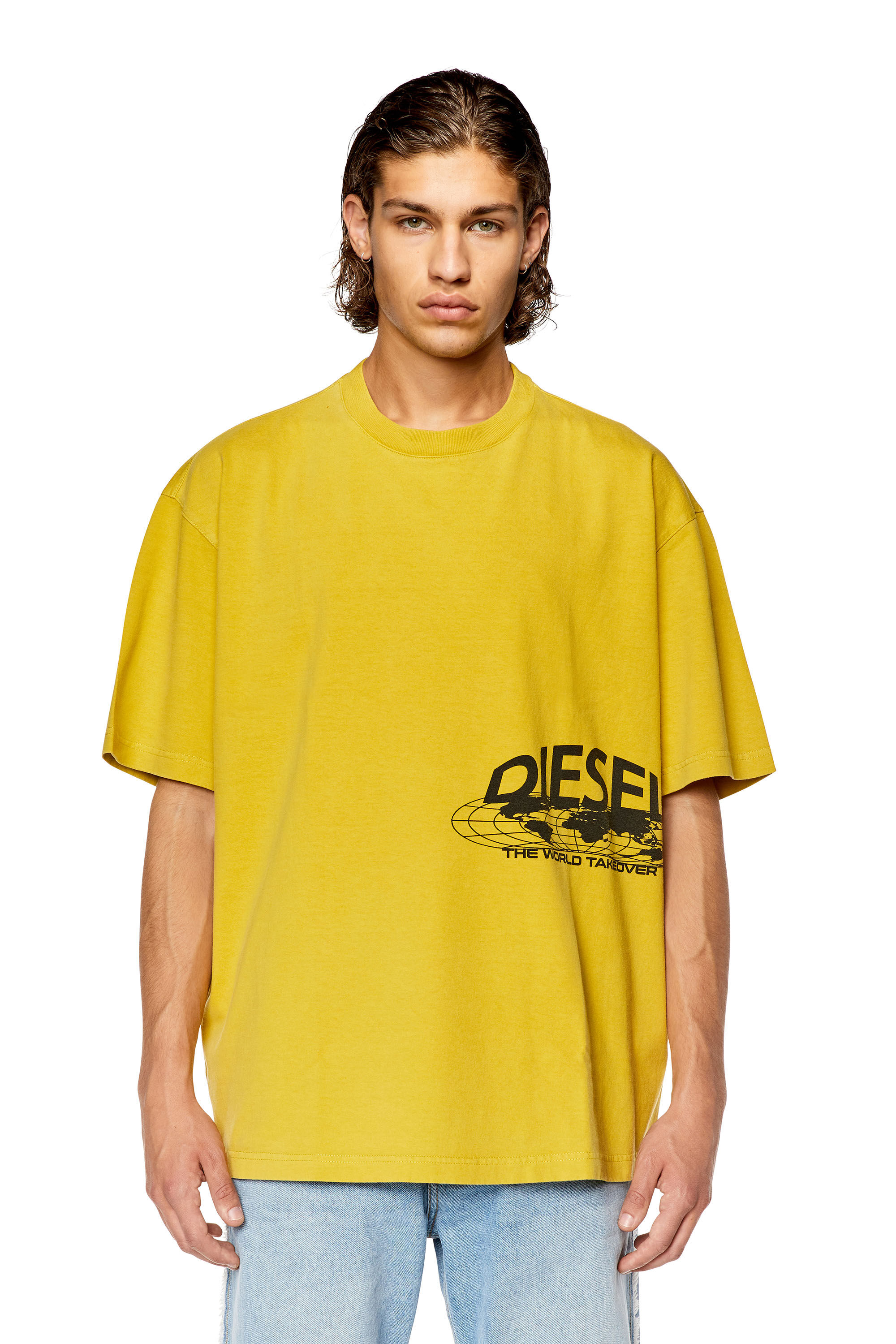 Diesel yellow t shirt top