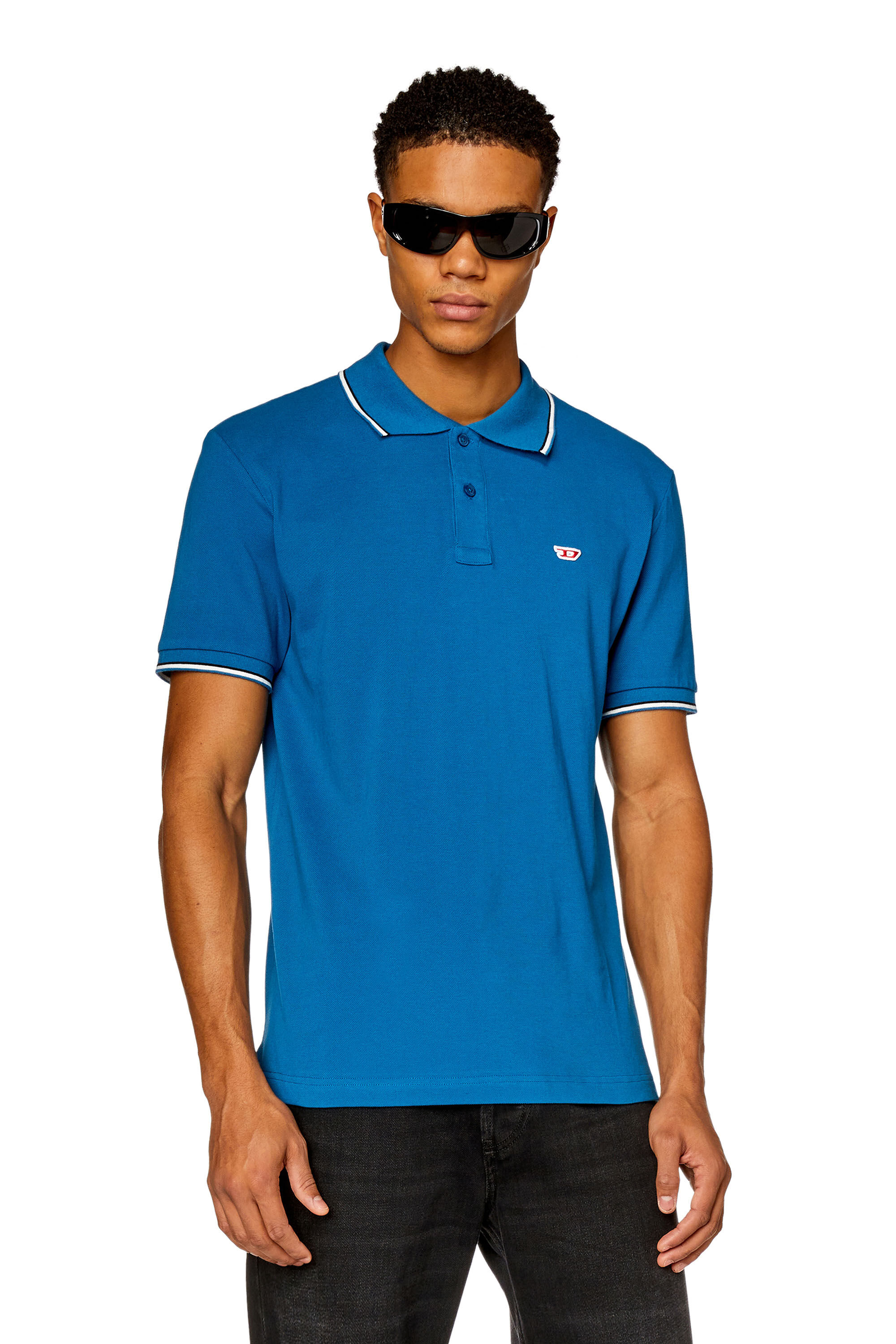 T-SMITH-D Man: Polo shirt with striped trims | Diesel