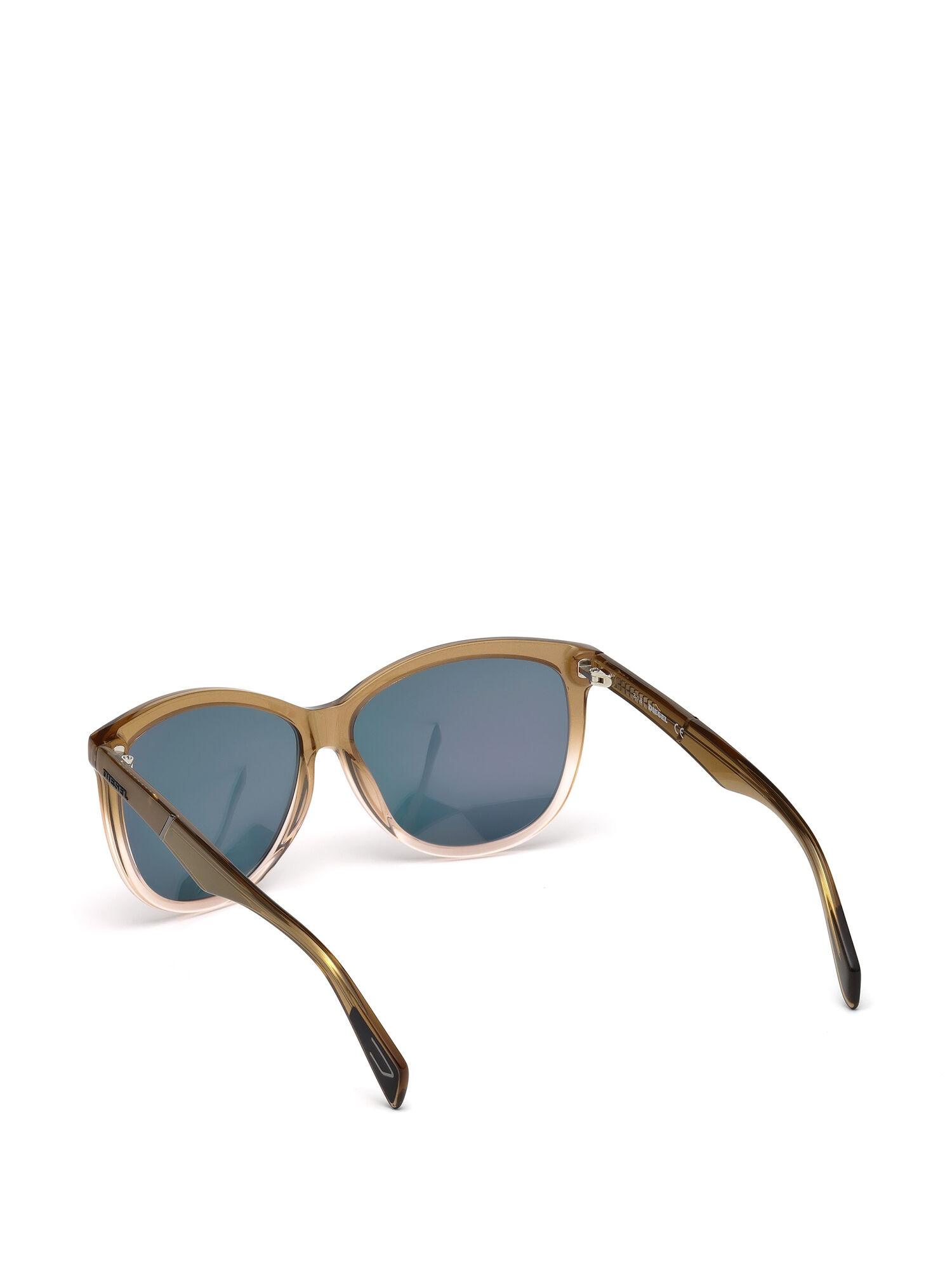 Diesel - DL0221, Woman's Acetate shiny finishes eyewear in Brown - 2
