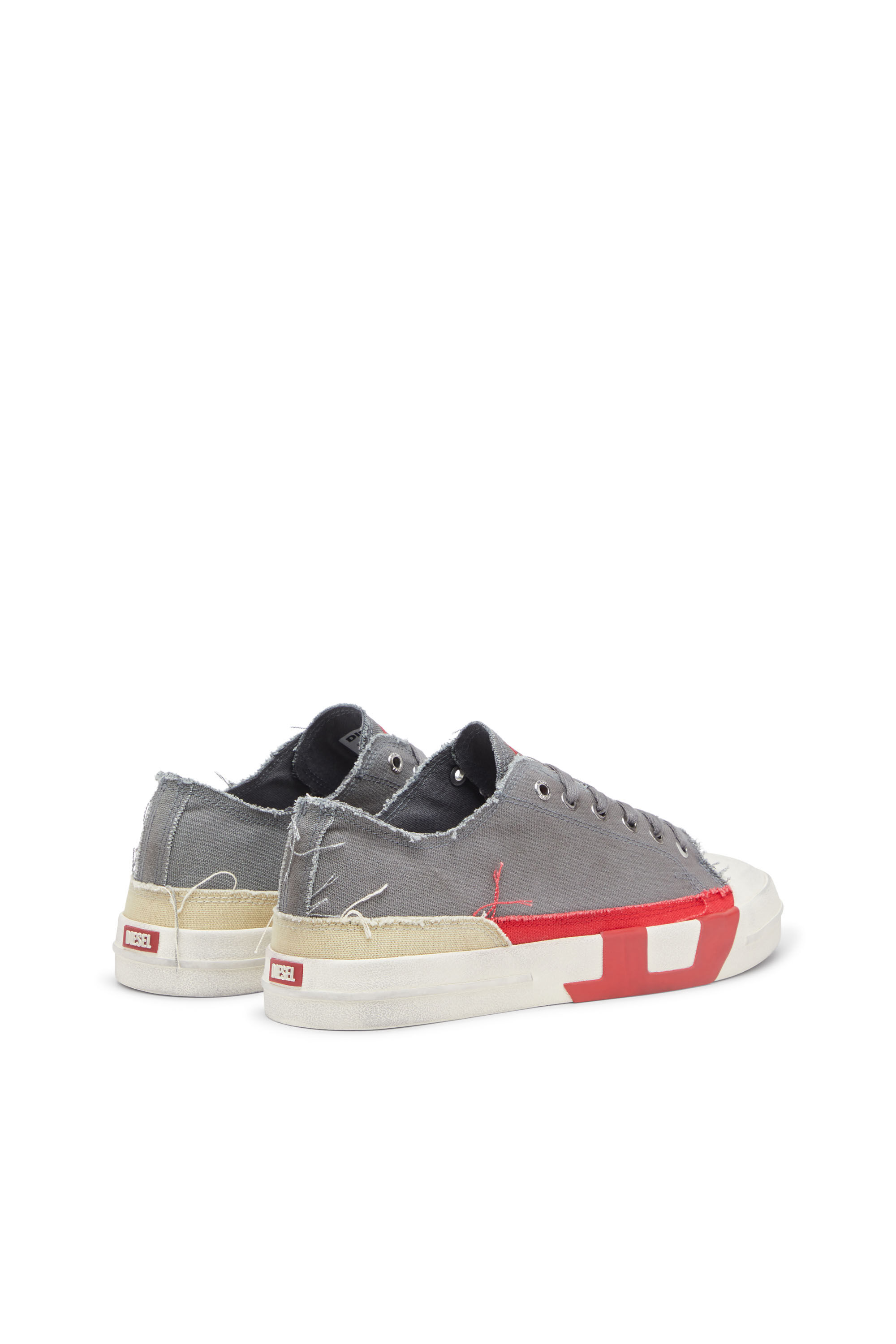 Men's S-D-Verse-Dirty-effect canvas sneakers | Grey | Diesel