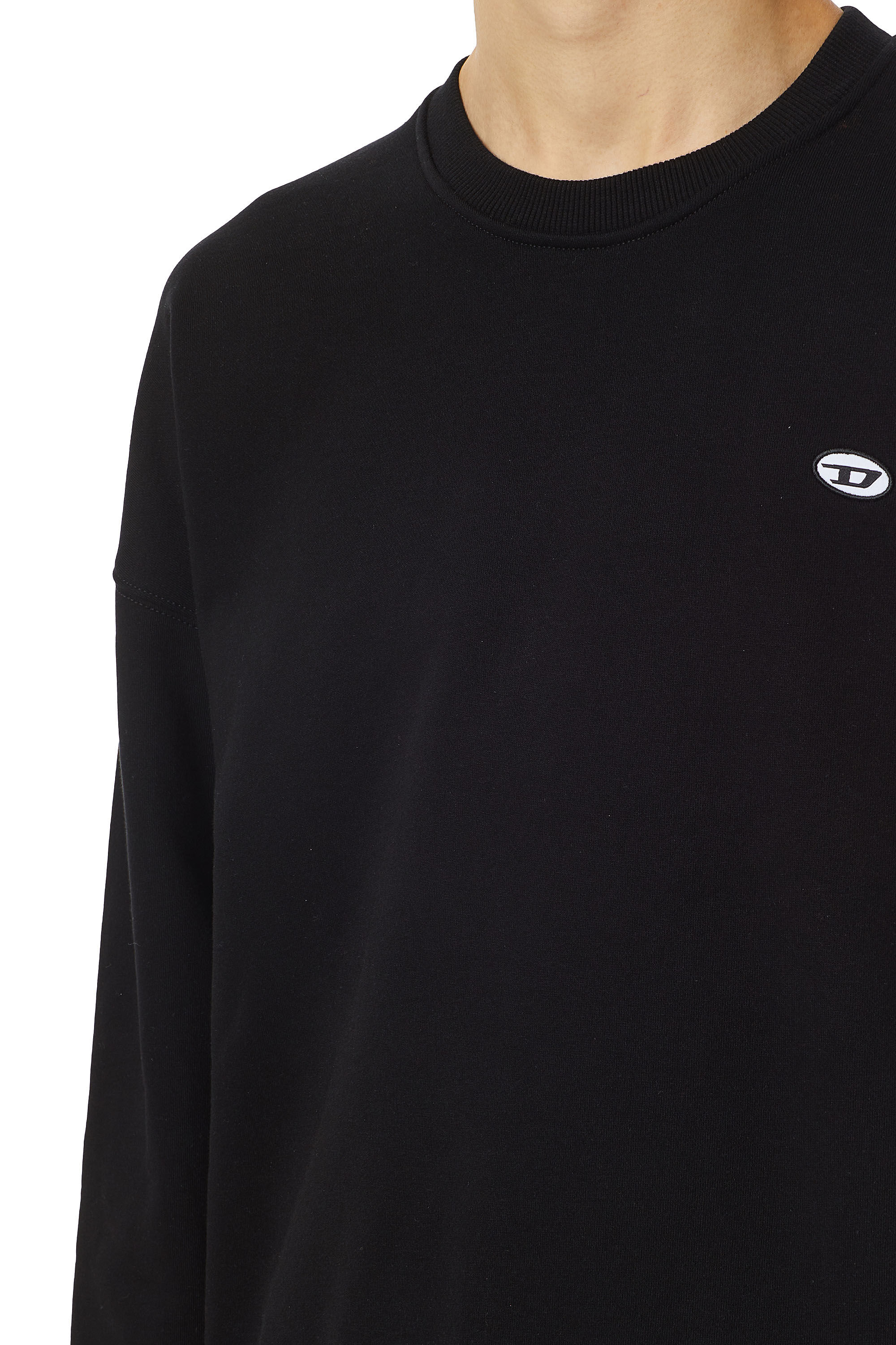Sweatshirt with logo patch | Black | Diesel