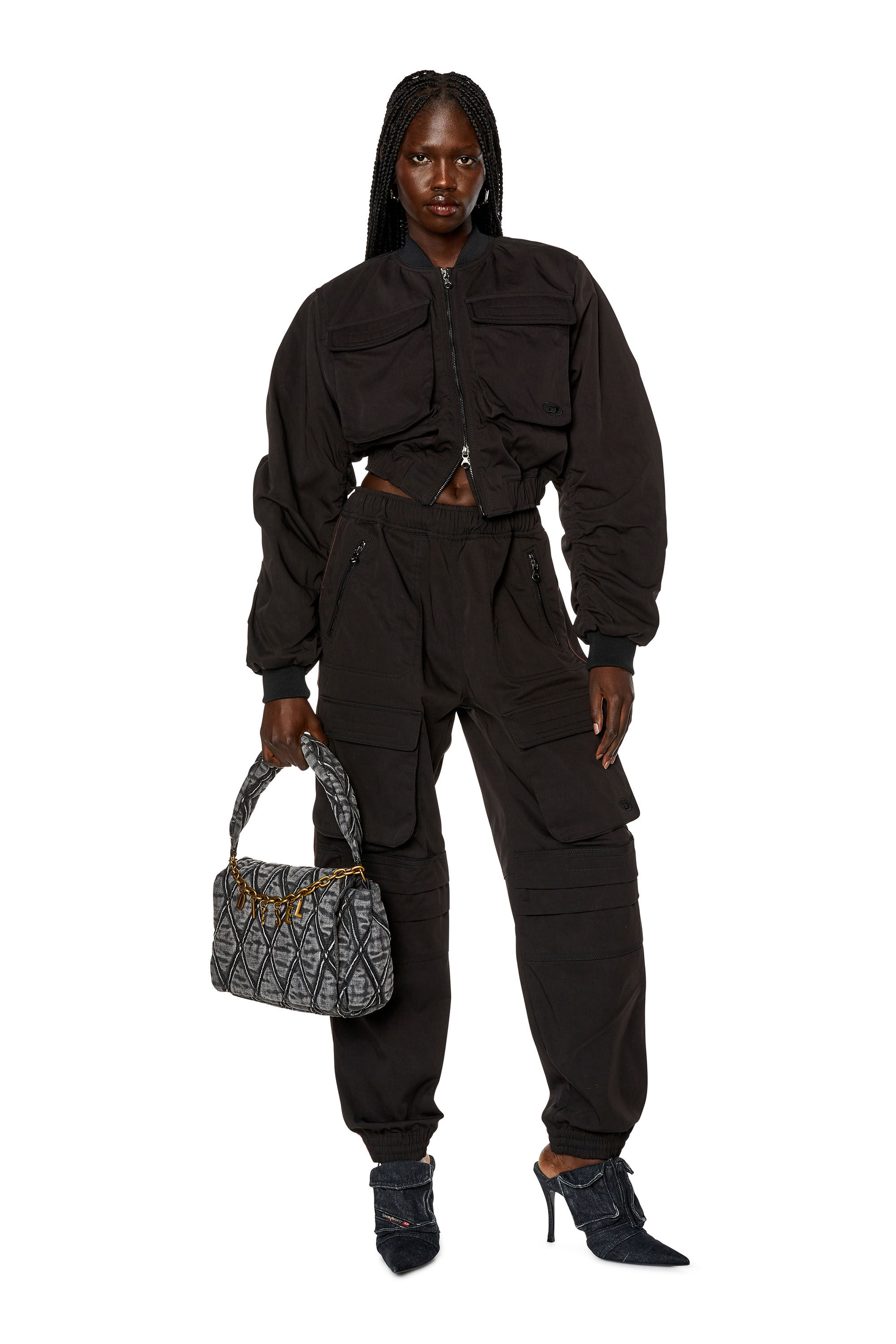 Women's Skater Cargo pants in nylon twill | Black | Diesel