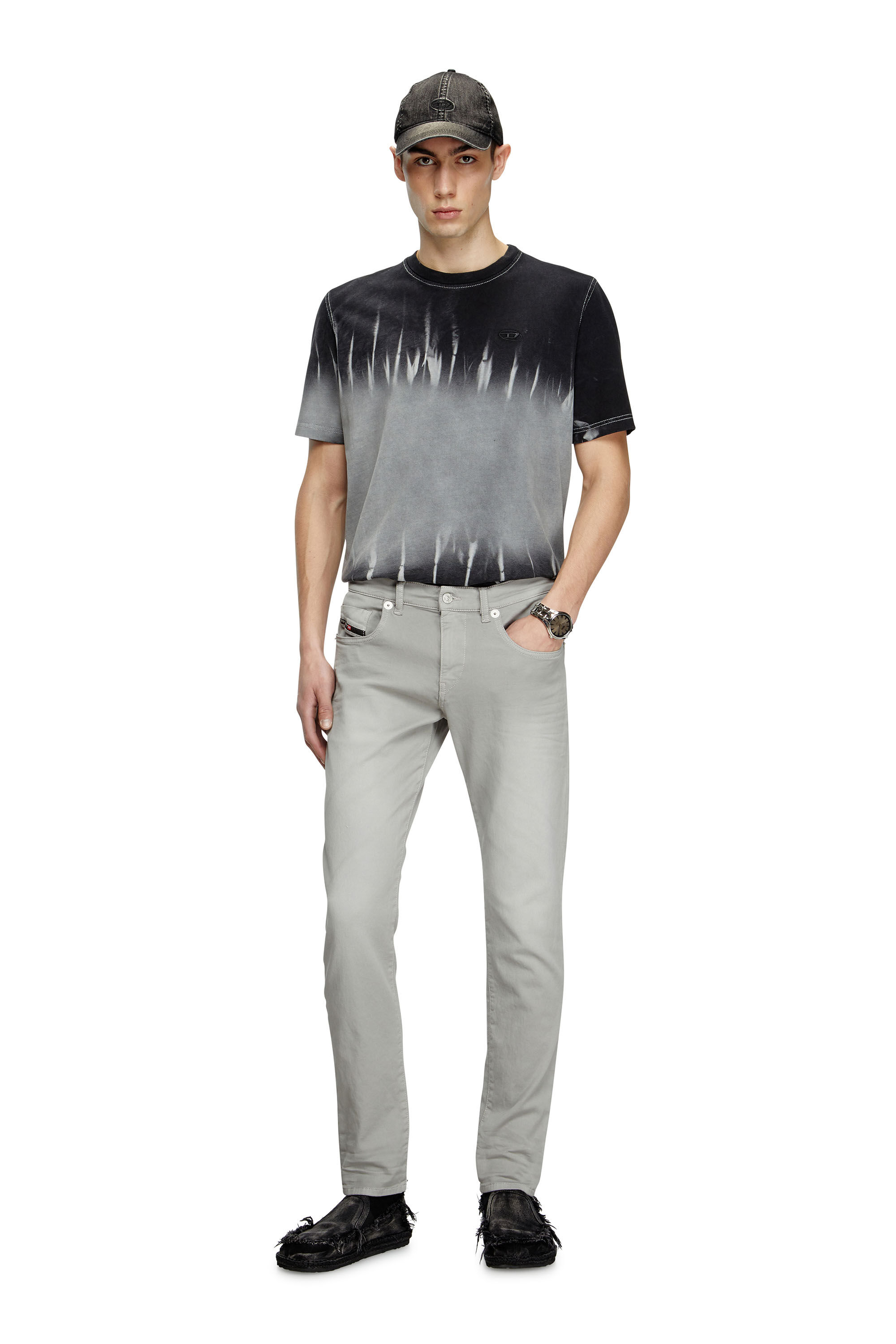 D-STRUKT-Z-NE Man Slim Colored Jeans | Light Grey | Diesel
