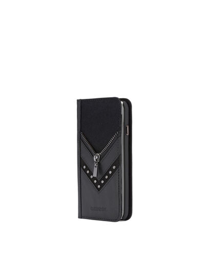 BLACK DENIM/STUD/ZIPPER IPHONE X FOLIO, Black Diesel - BLACK DENIM/STUD/ZIPPER IPHONE X FOLIO, Black - Flip covers - Image 5