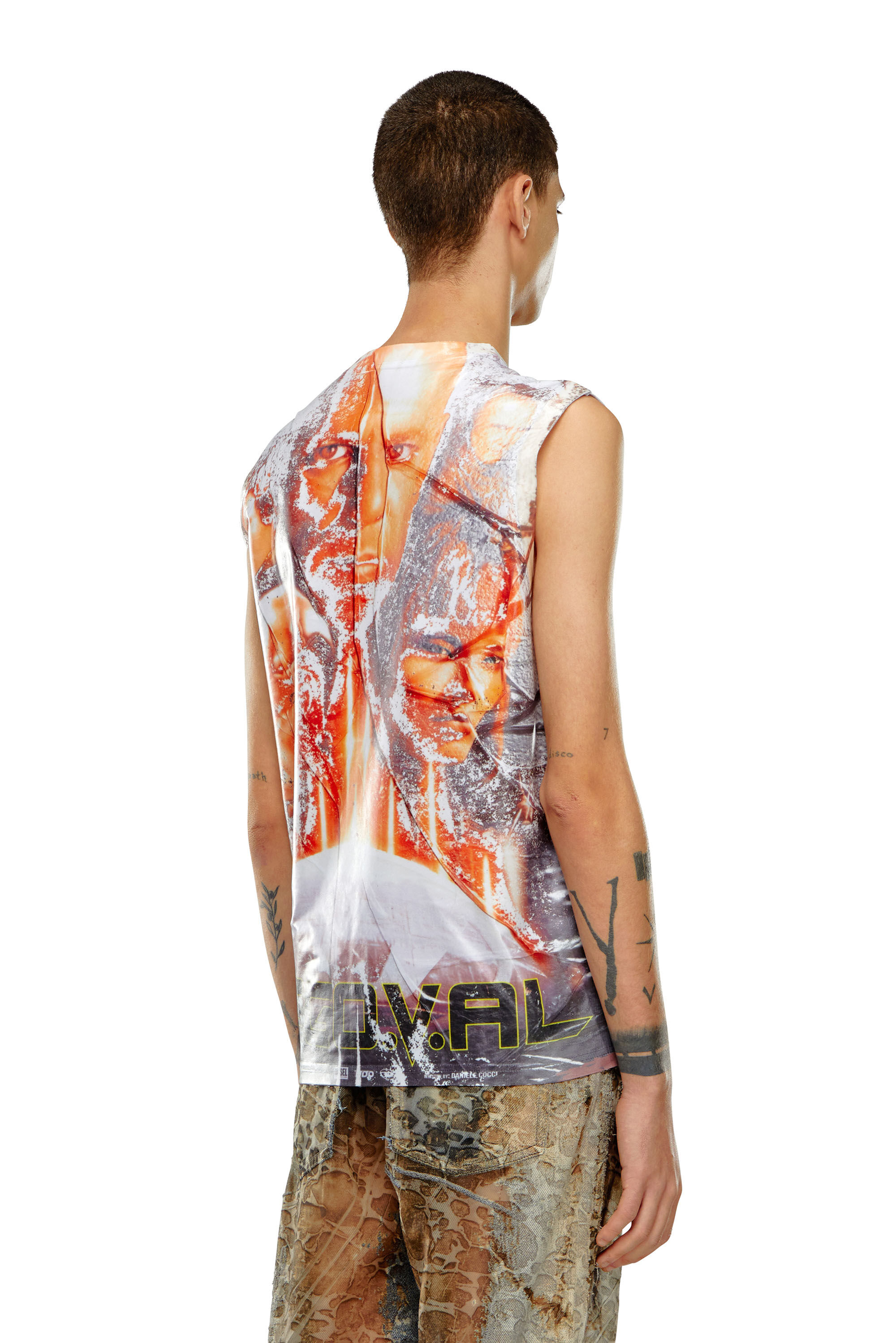 【archive】90s DIESEL Sleeveless Tank-top DIESEL Vintage Denim Top Sleeveless Asymmetrical Zip Blouse