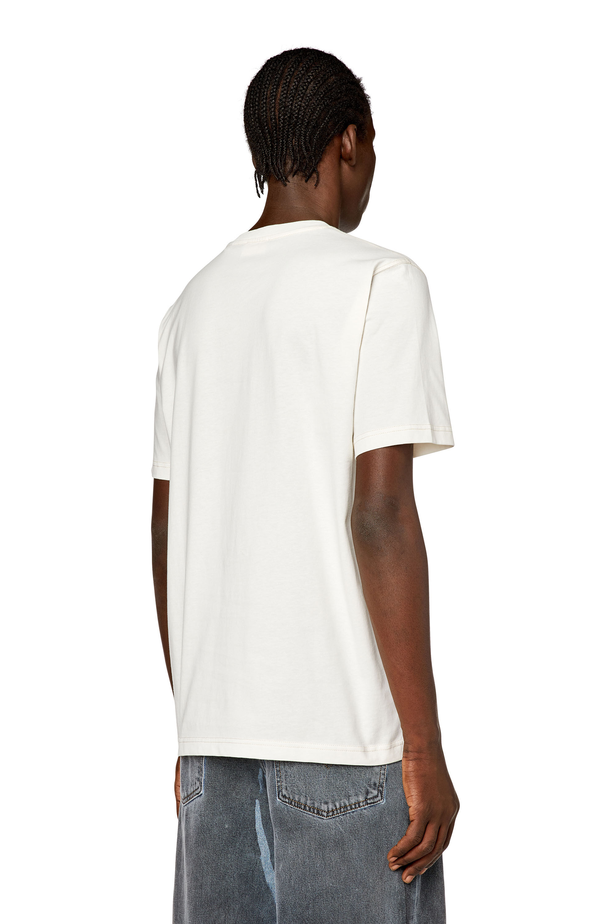 定番ロゴ☆【DIESEL】 T アジャスト OD ラウンドネック Tシャツ T-ADJUST-OD T-shirt with metallic Oval D｜ブラック｜メンズ