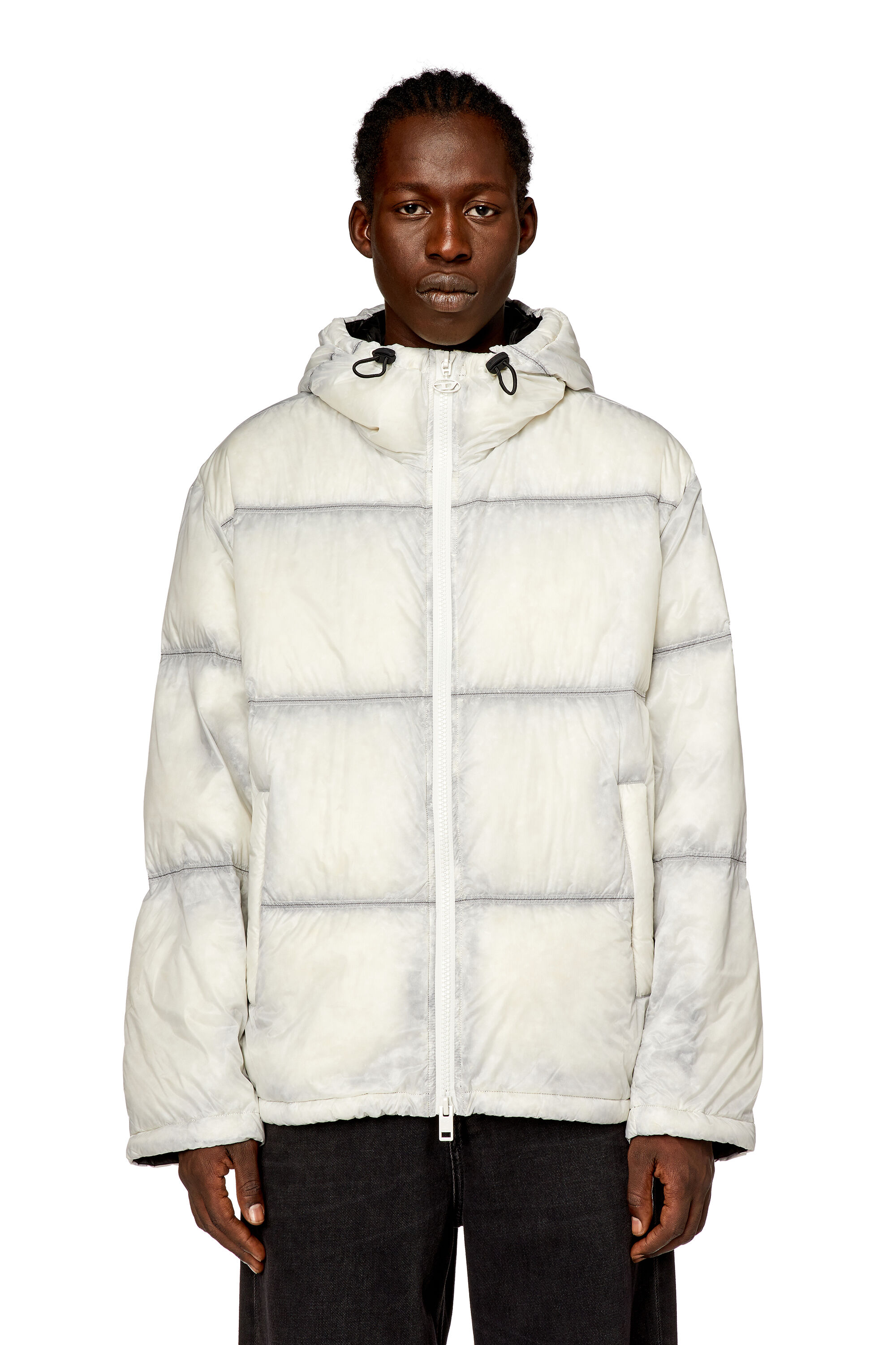 Men's hooded ripstop down coat hotsell