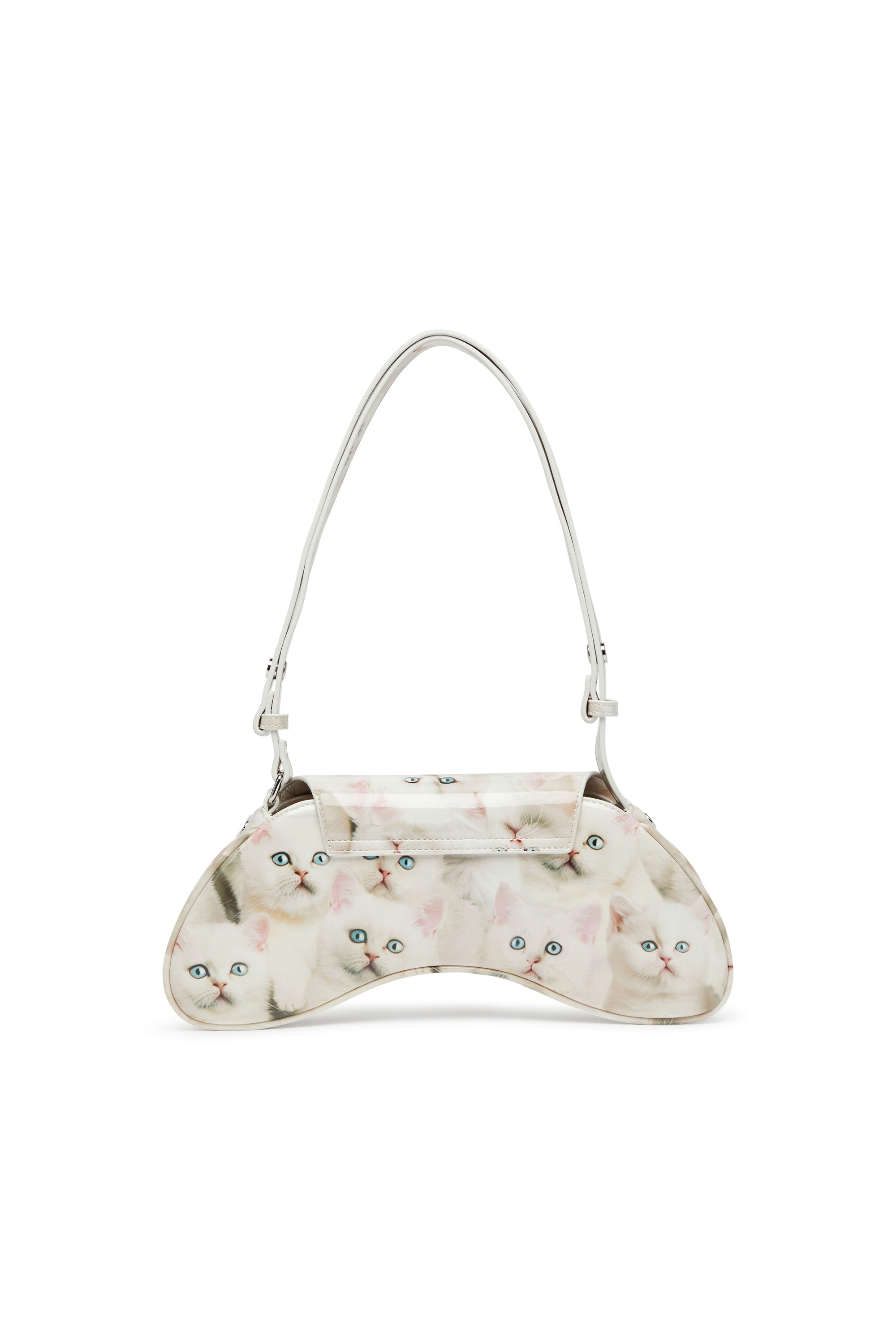 Diesel - PLAY CROSSBODY, Play-Talego con estampado de logotipo desteñido Mujer in Blanco - 3