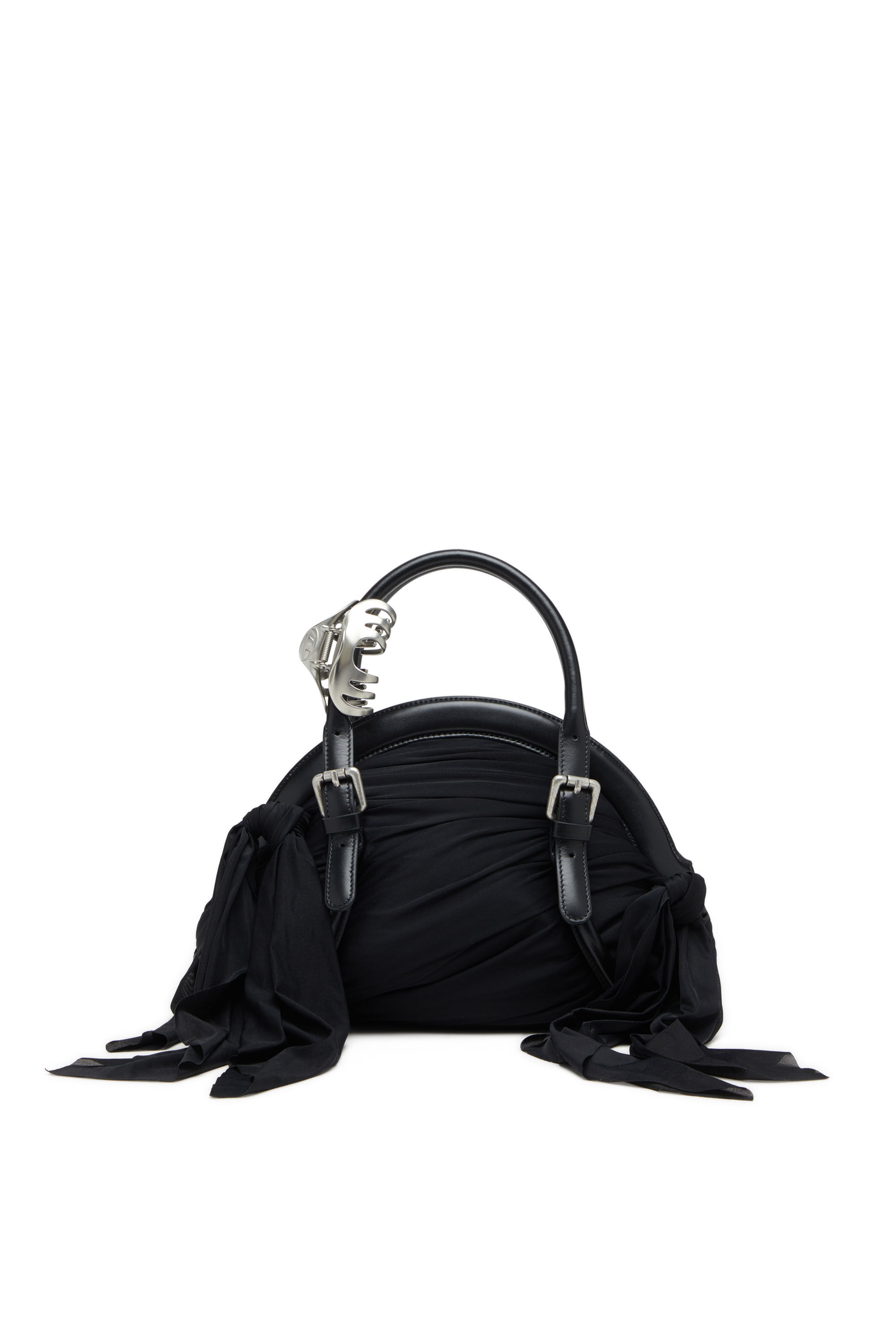 Diesel - TRASH-D TOP HANDLE, Woman's Bandana handbag in jersey and leather in null - 1