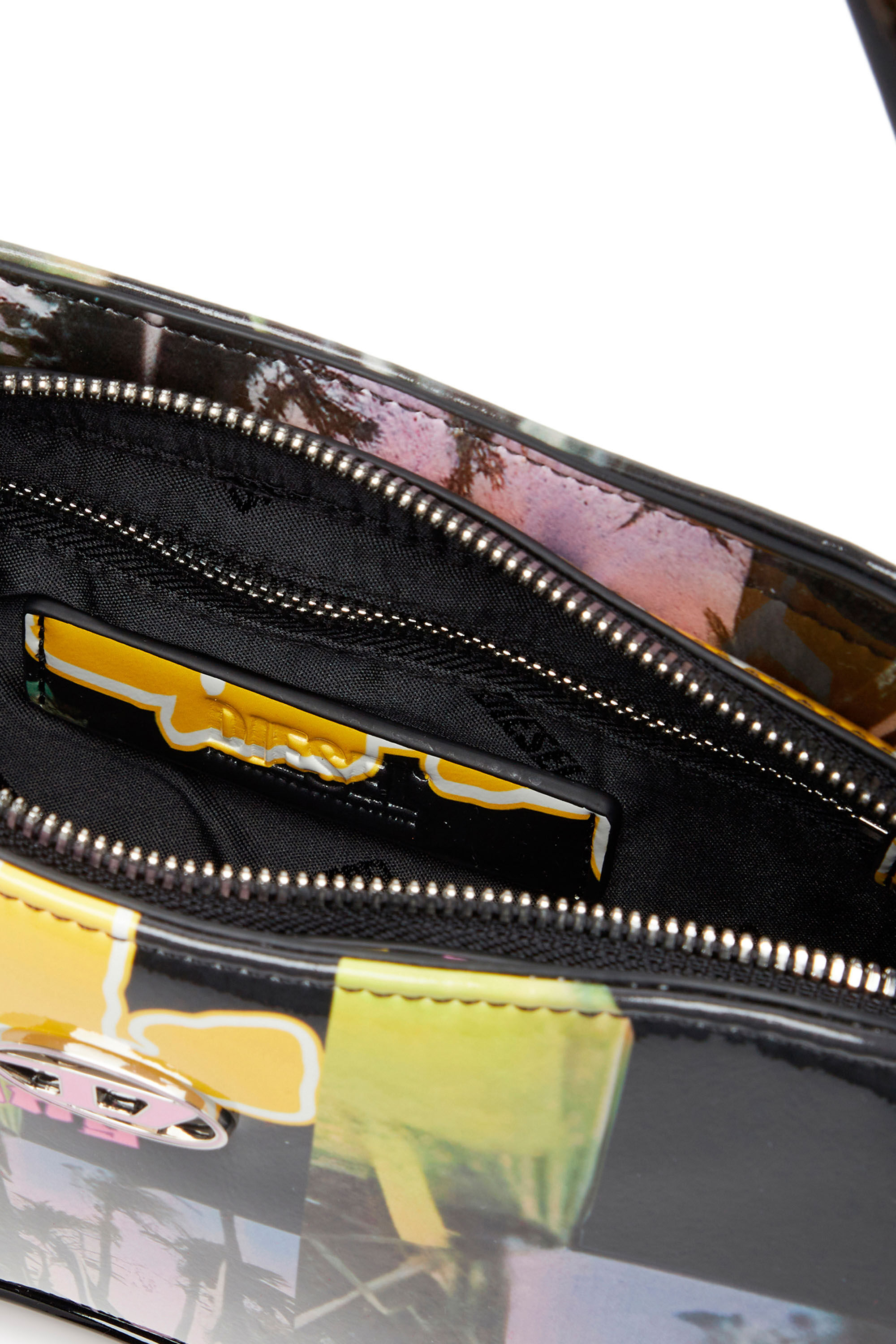 Women's Play-Shoulder bag in printed glossy PU | Multicolor Women's Play-Shoulder bag in printed glossy PU | Multicolor