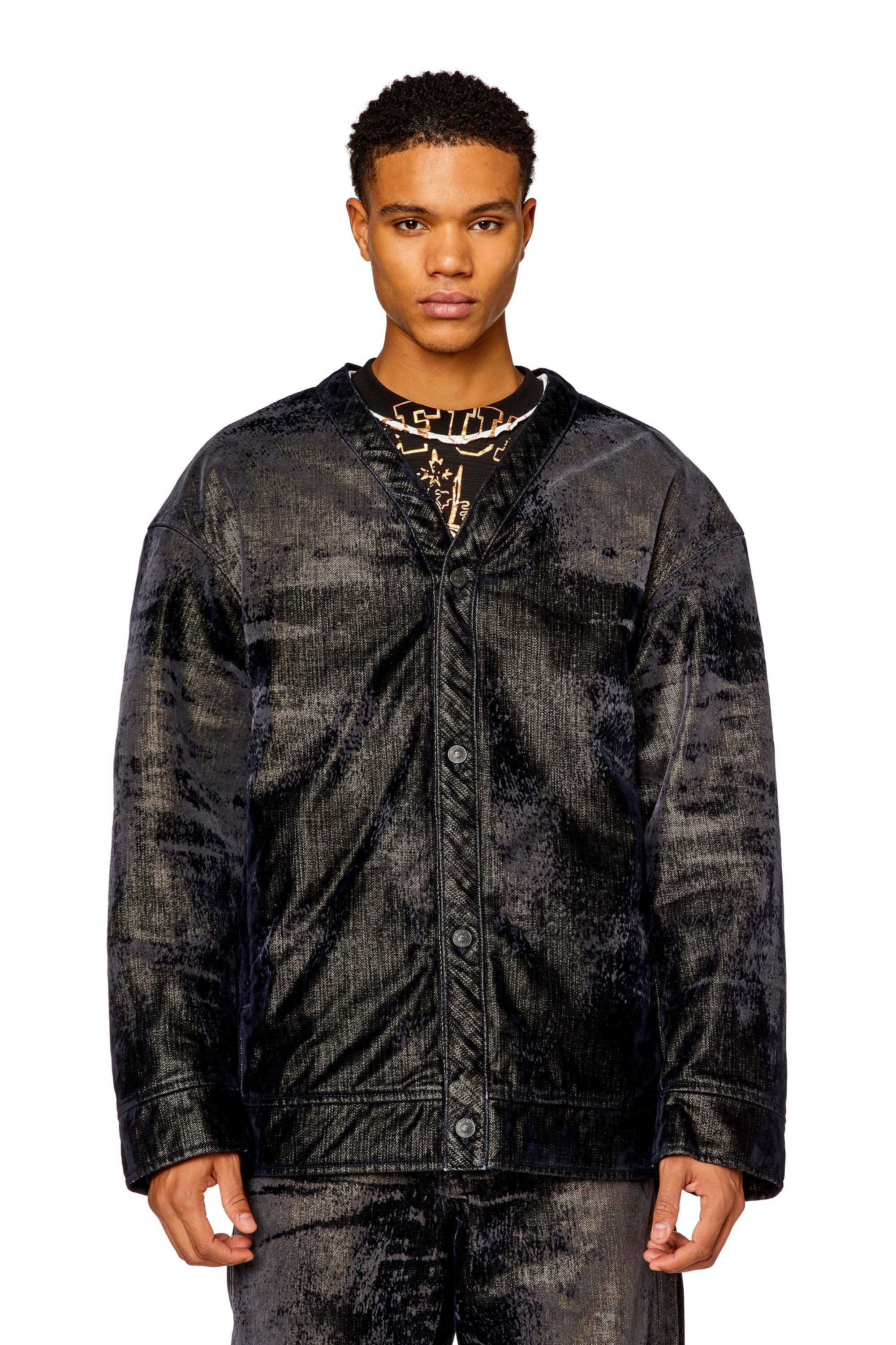 Men's Jacket in shimmery denim | D-CONF-S Diesel