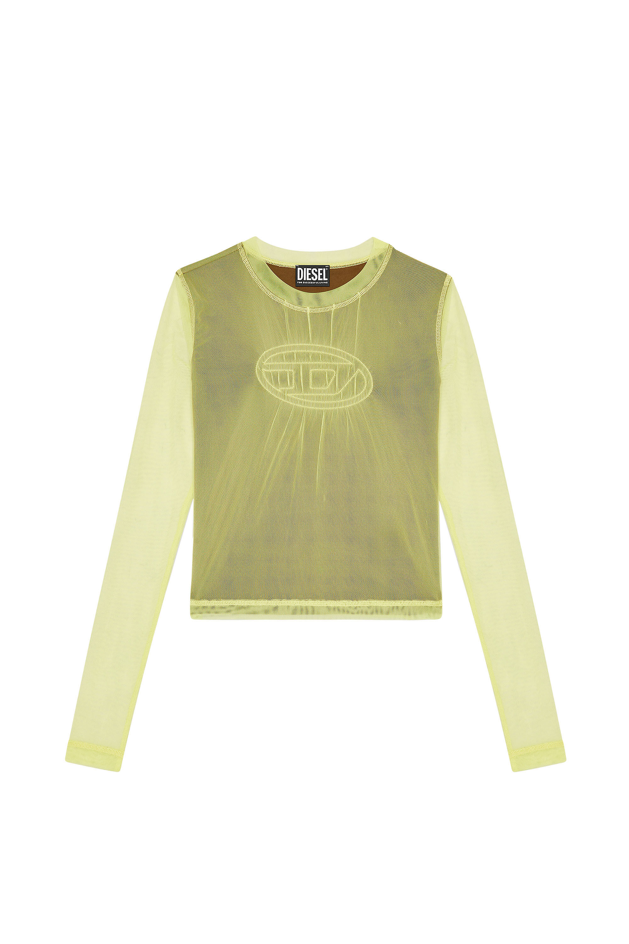 T-RYFLE Woman: Long-sleeve top in jersey and tulle | Diesel