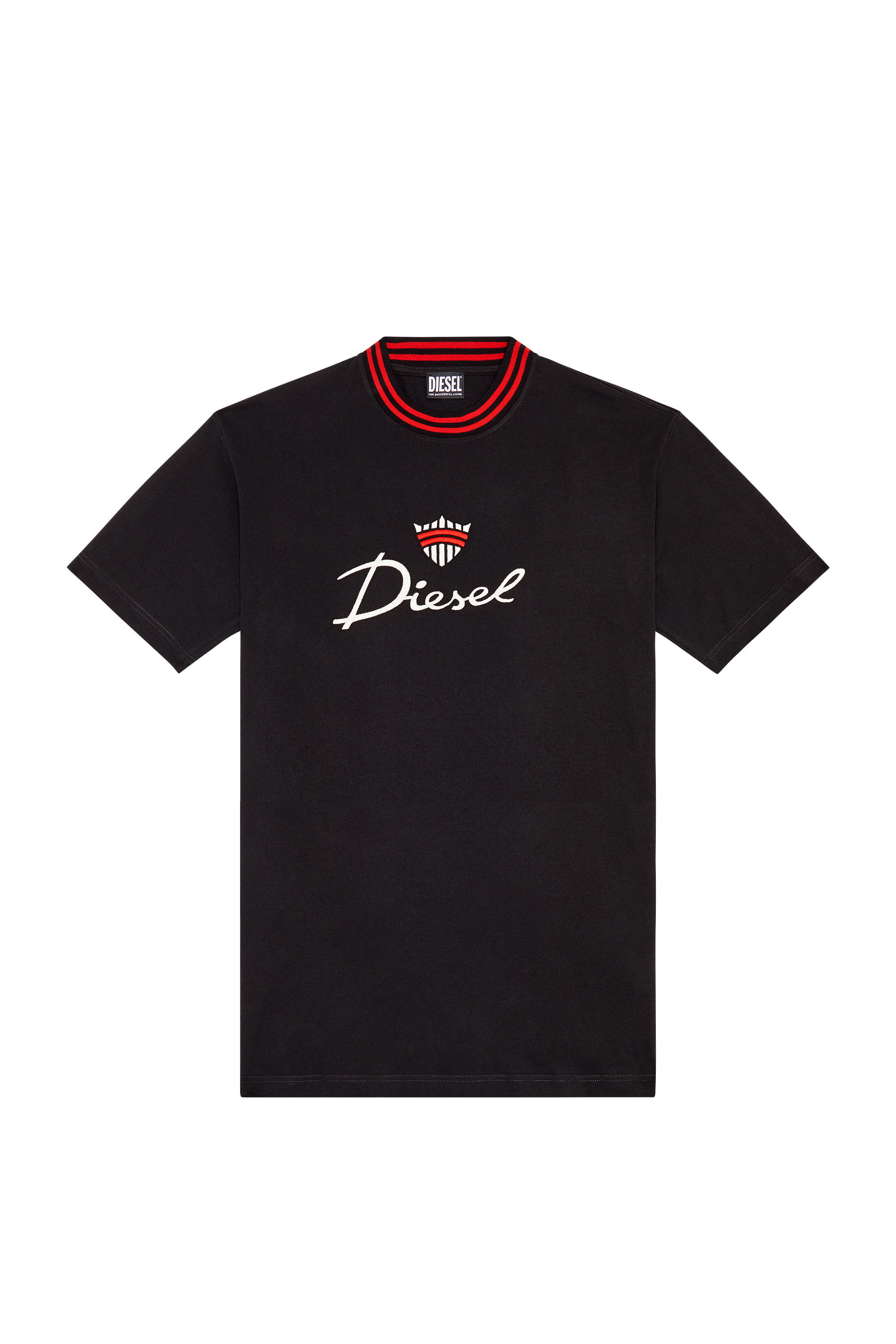 Diesel - T-WASH-G6, Man's T-shirt with crown logo embroidery in Black - 2