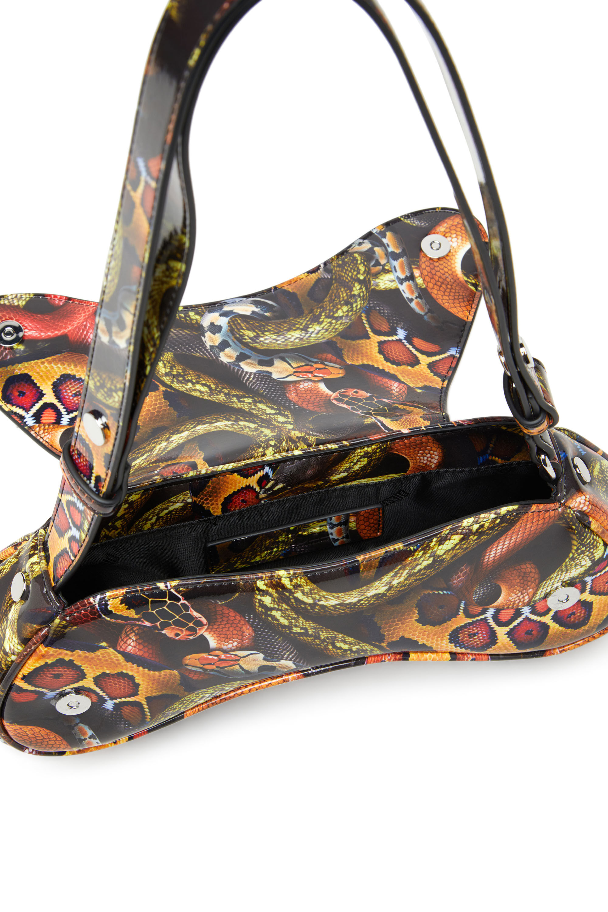 Women's Shoulder bag with snake print | Multicolor | Diesel