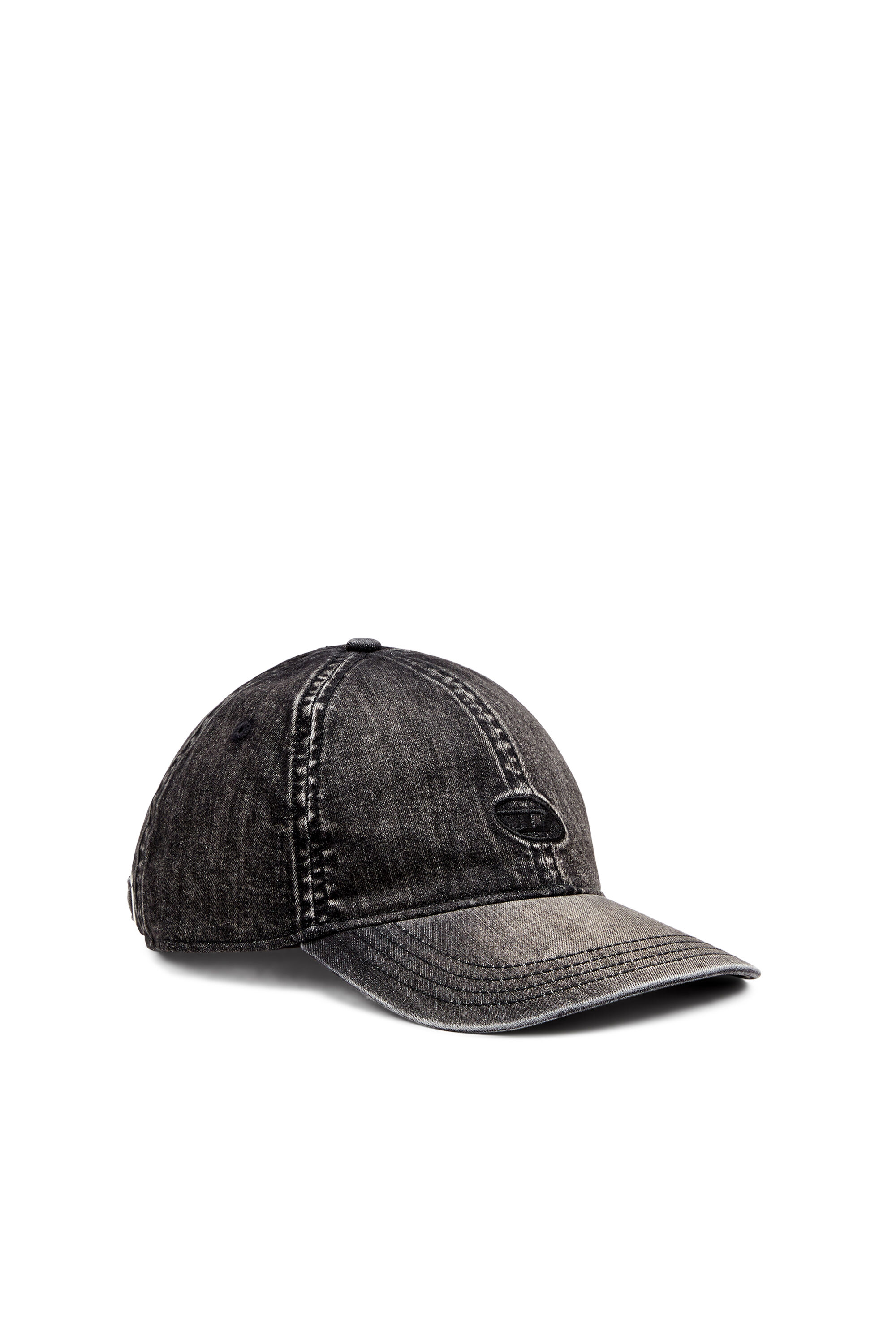 Men's Light black stretch denim cap | Black | Diesel