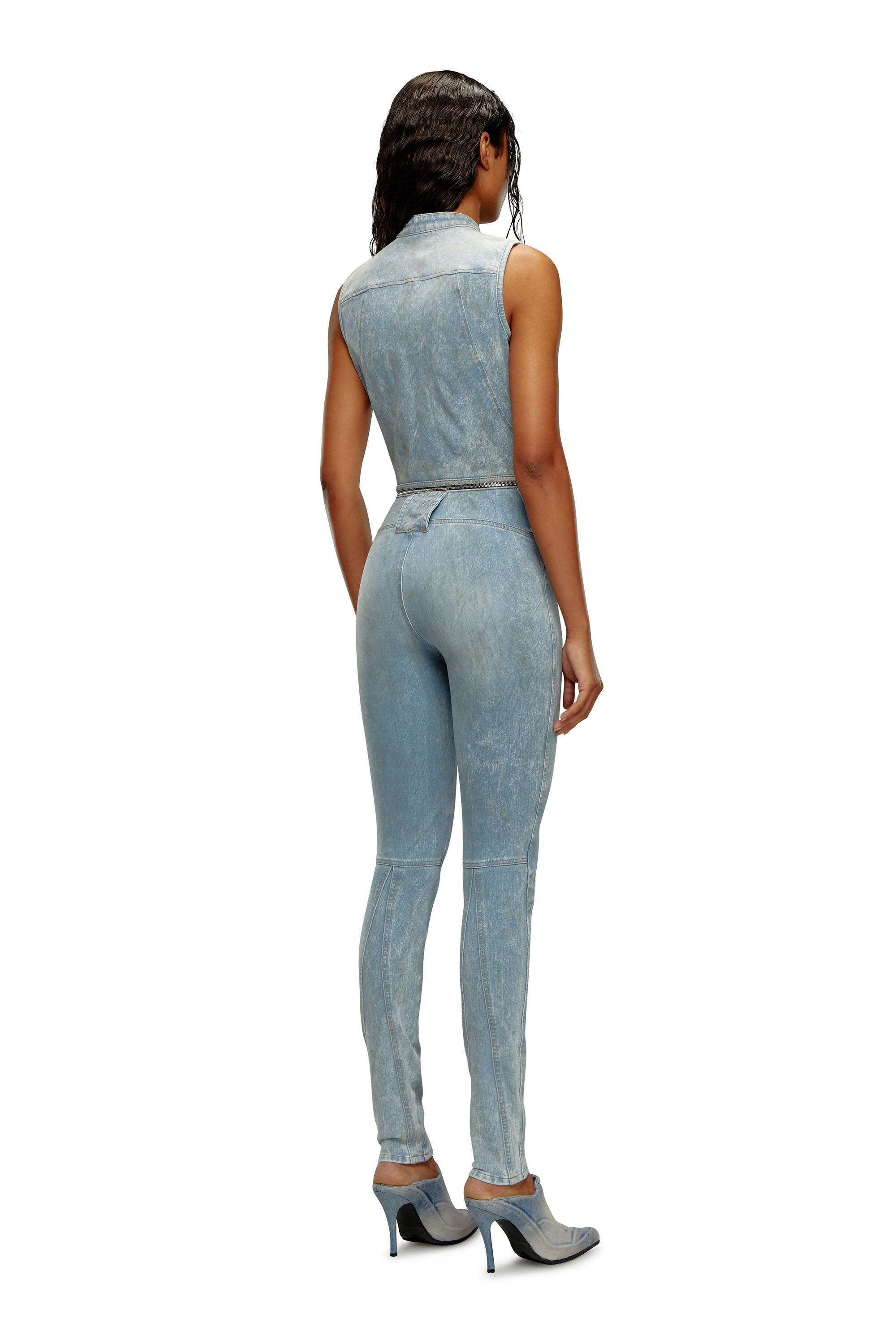 Diesel - DE-NATAISLA-FSE, Mono de denim transformable de segunda piel Mujer in Azul marino - 4