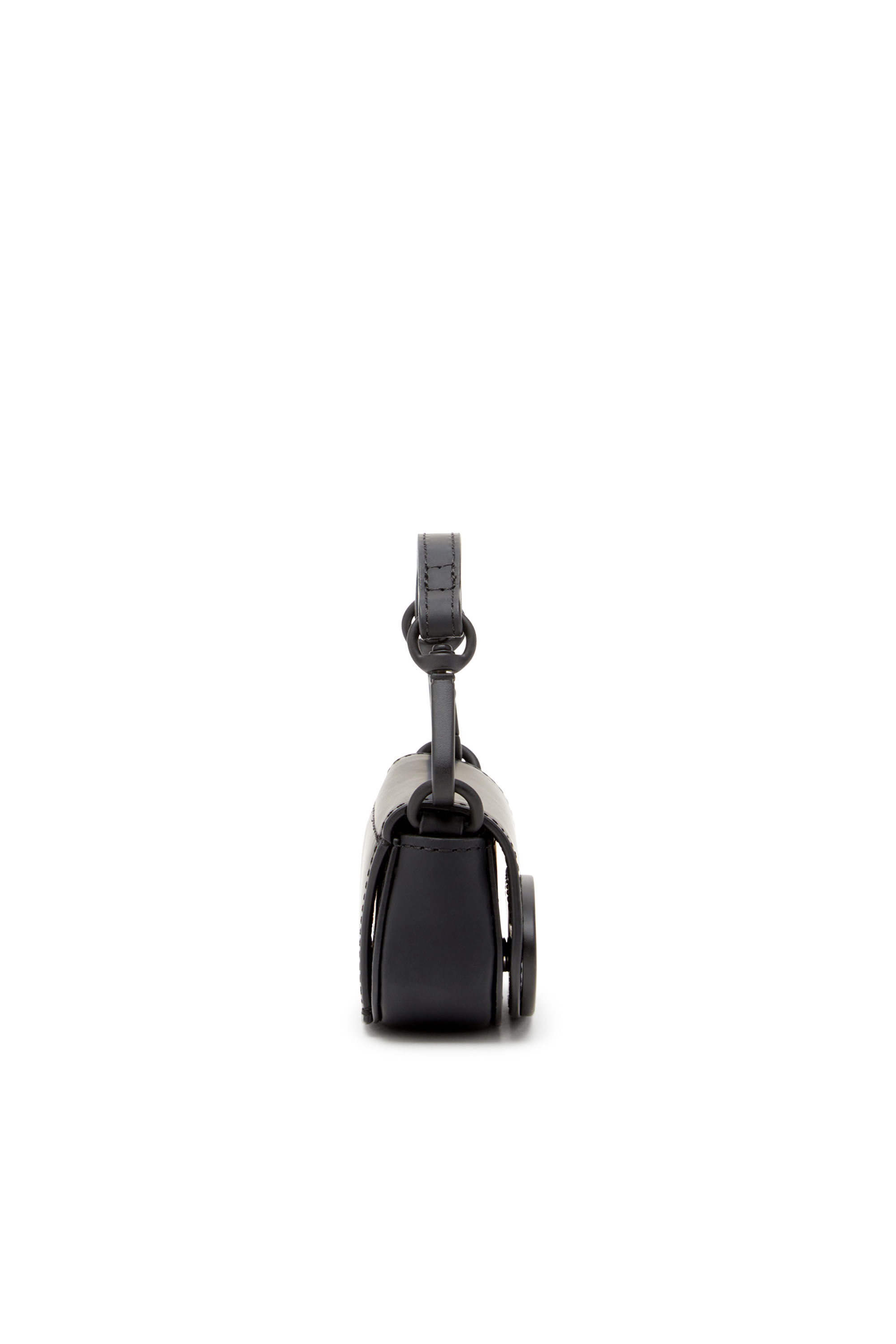 Women's Iconic micro bag charm in matte leather | Black | Diesel