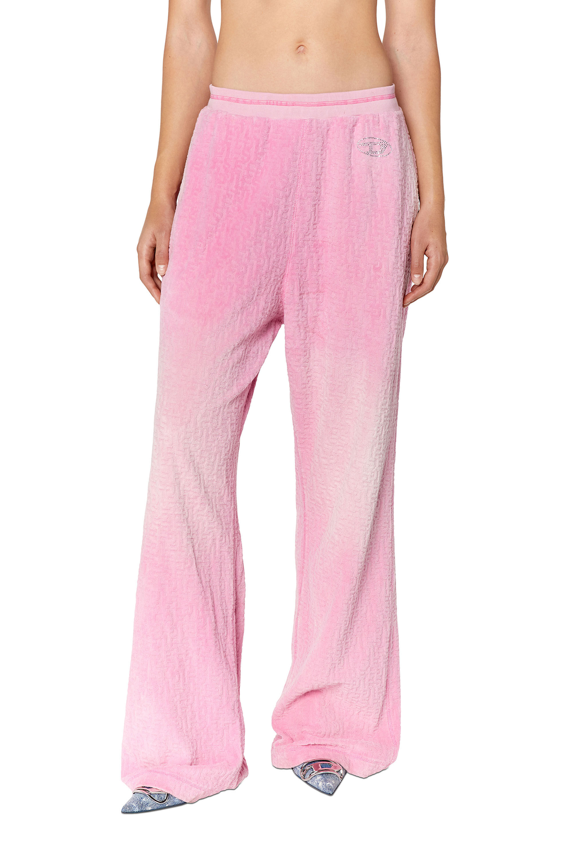 Women's Wide pants in monogram chenille | P-MUSE Diesel