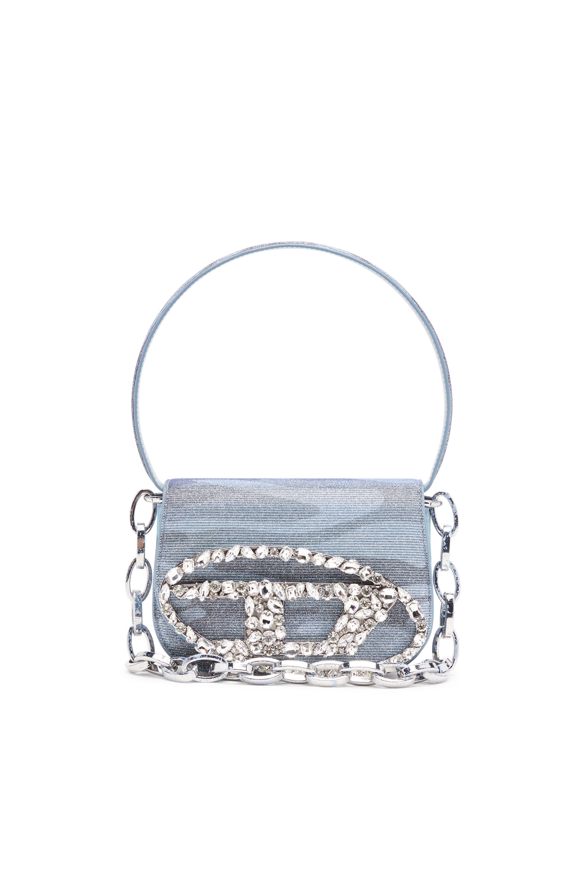 Women's 1DR-Iconic shoulder bag in camo lurex | Blue | Diesel