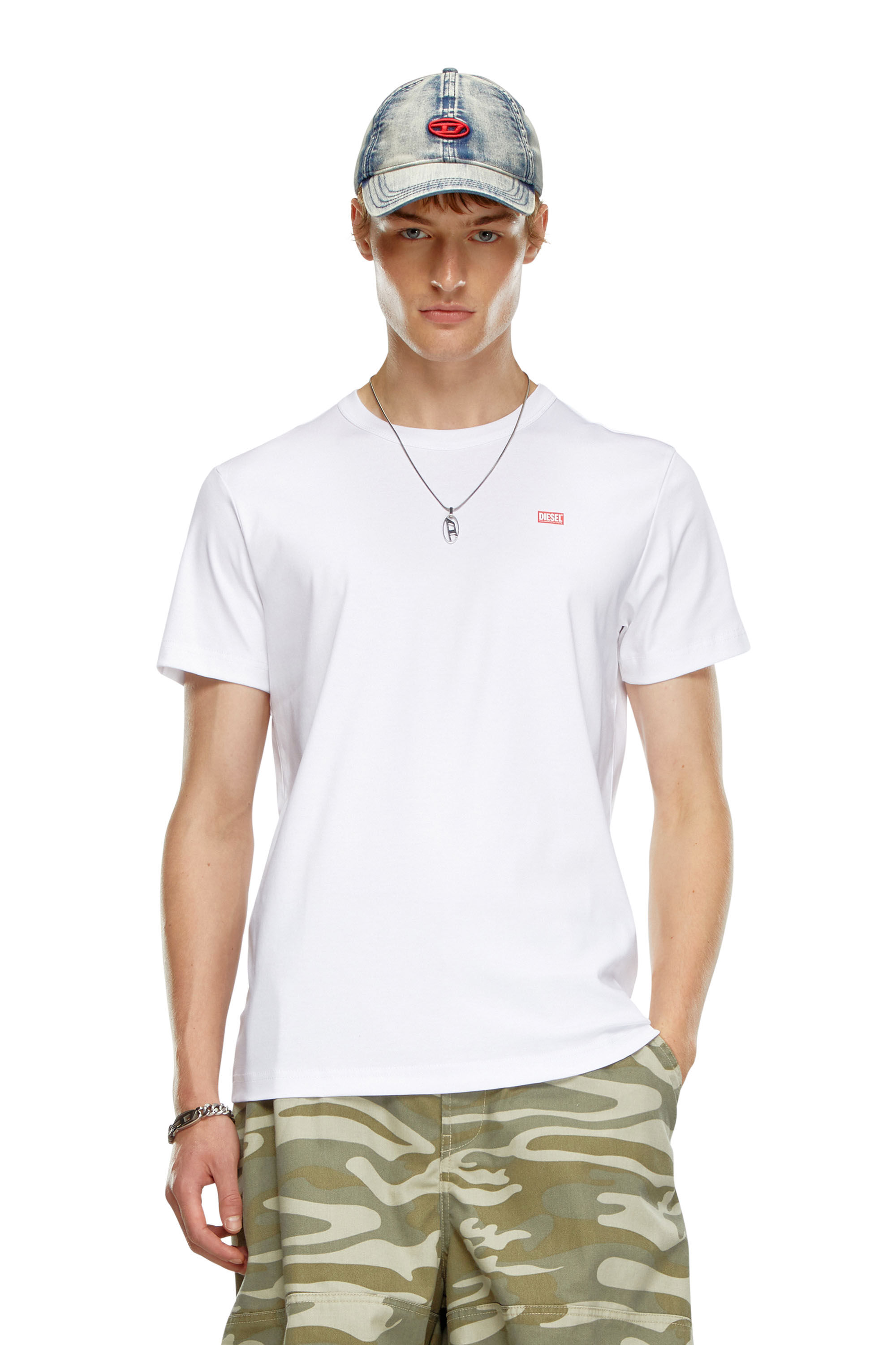 Diesel - T-MIEGOR-K77, Camiseta de algodón mercerizado Hombre in Blanco - 3