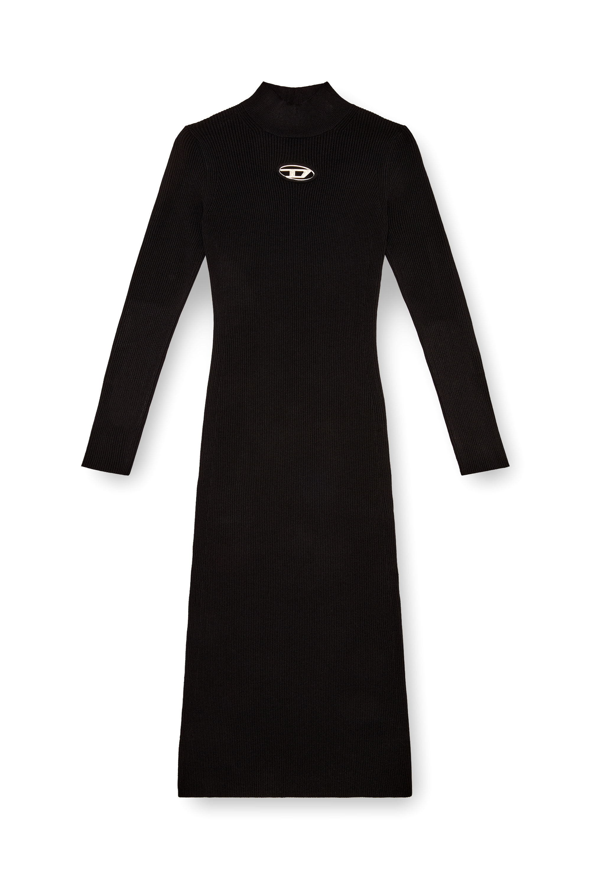 Diesel - M-ZARY-B, Vestido en punto de canalé Mujer in Negro - 2