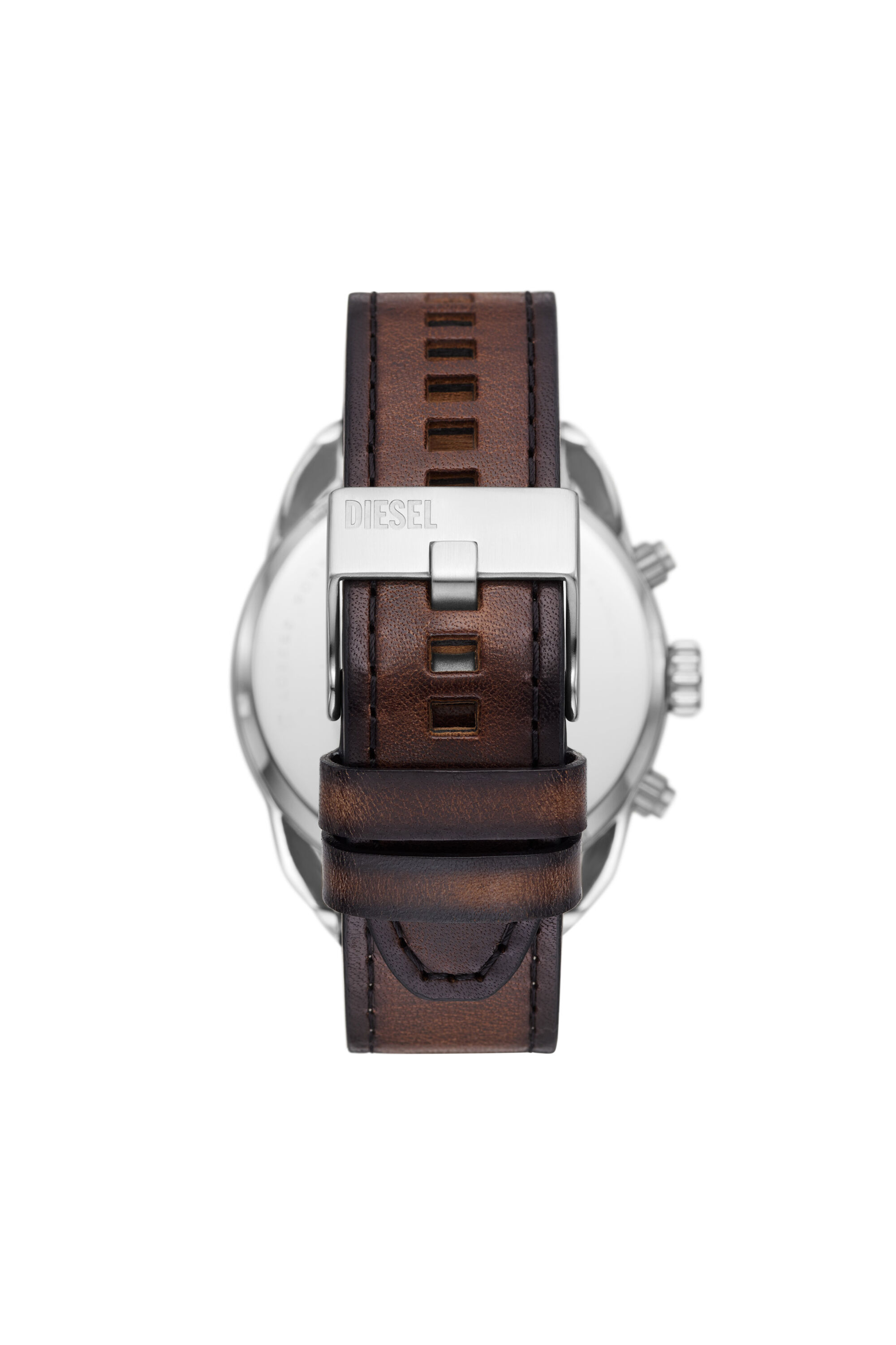 DZ4606 Man: Spiked Chronograph Brown Leather Watch | Diesel DZ4606 Man: Spiked Chronograph Brown Leather Watch | Diesel