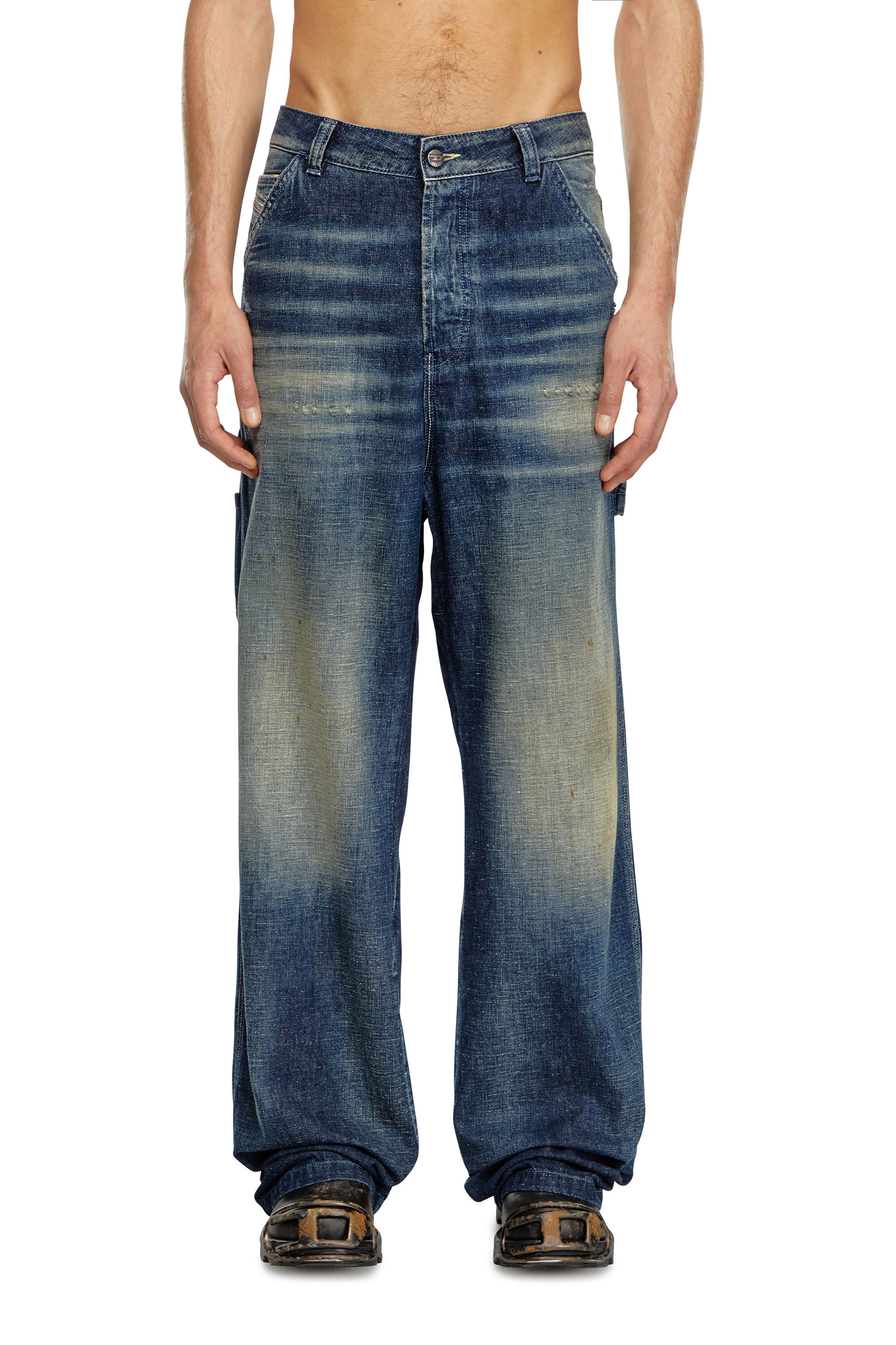 Diesel - Hombre Straight Jeans D-Livery 09J91, Azul Oscuro - Image 3